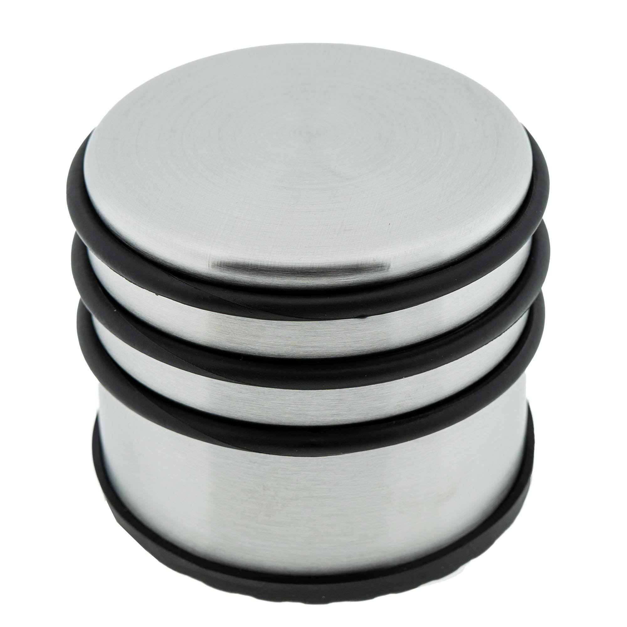 1 x Türstopper gummiert Ø 94 x 80 mm hoch silber