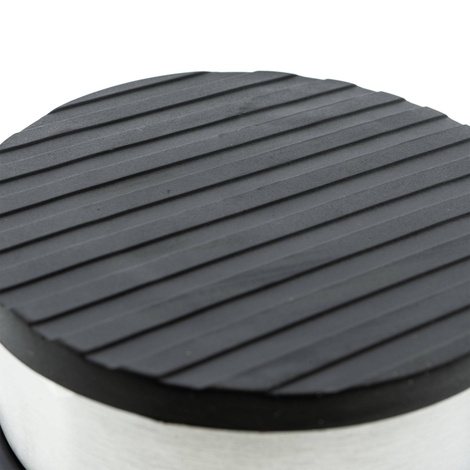 1 x Türstopper gummiert Ø 94 x 80 mm hoch silber