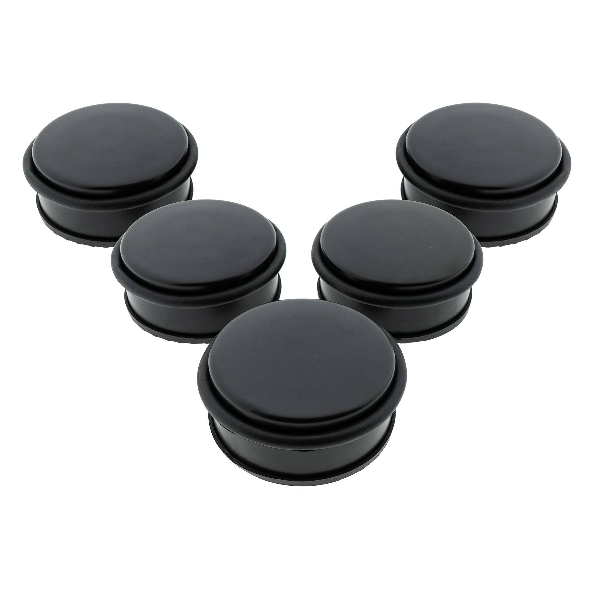 5 x Türstopper gummiert Ø 104 x 45 mm niedrig Mattschwarz