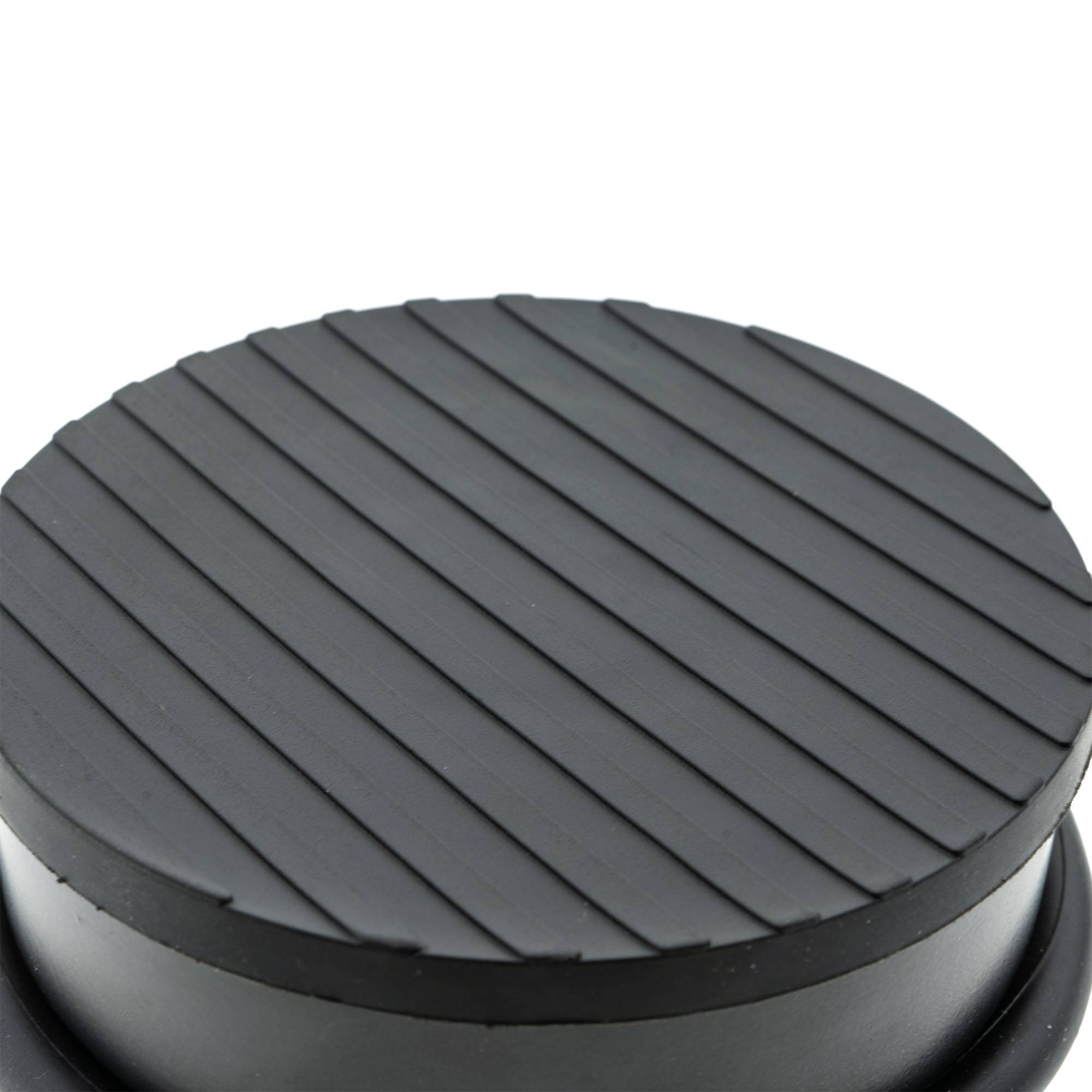 5 x Türstopper gummiert Ø 104 x 45 mm niedrig Mattschwarz