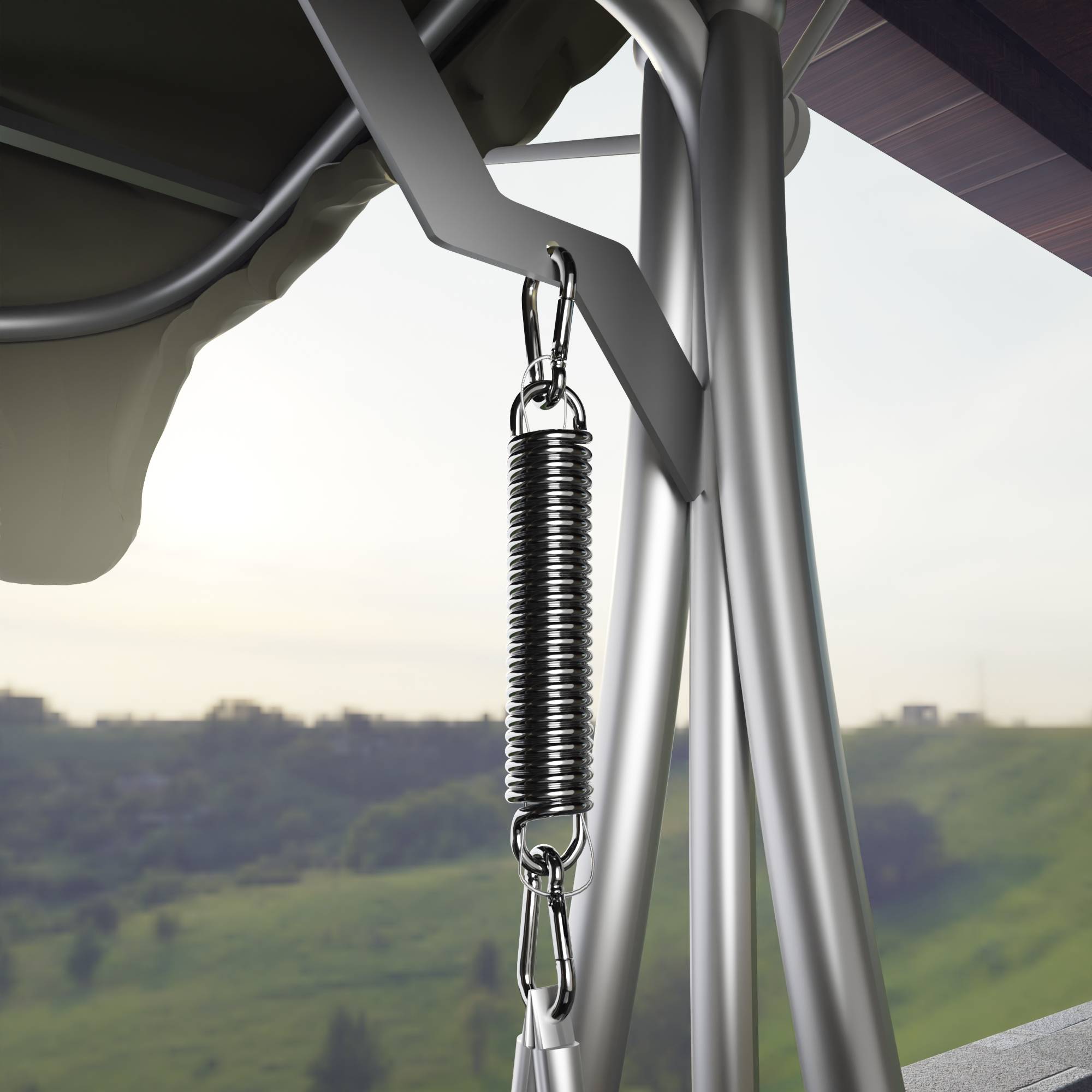 Schwingfeder Schaukelfedern Sonnensegel Feder Hängematte Hängesessel Schaukel