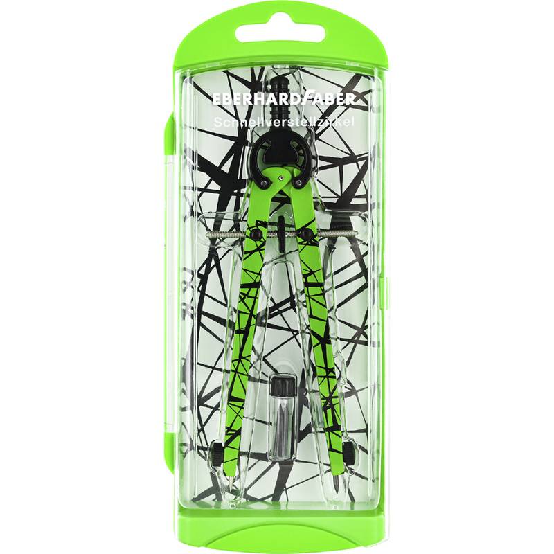 EBERHARD FABER Schnellverstellzirkel, neongrün/schwarz