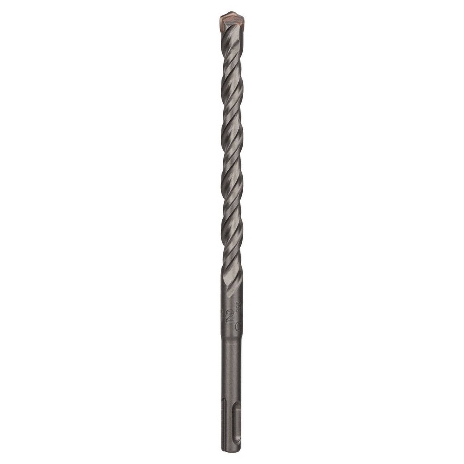Ein Metallbohrer mit spiralförmigem Design, der zum Bohren von Löchern in verschiedenen Materialien verwendet wird. Er ist zur Befestigung an einer Bohrmaschine gedacht.