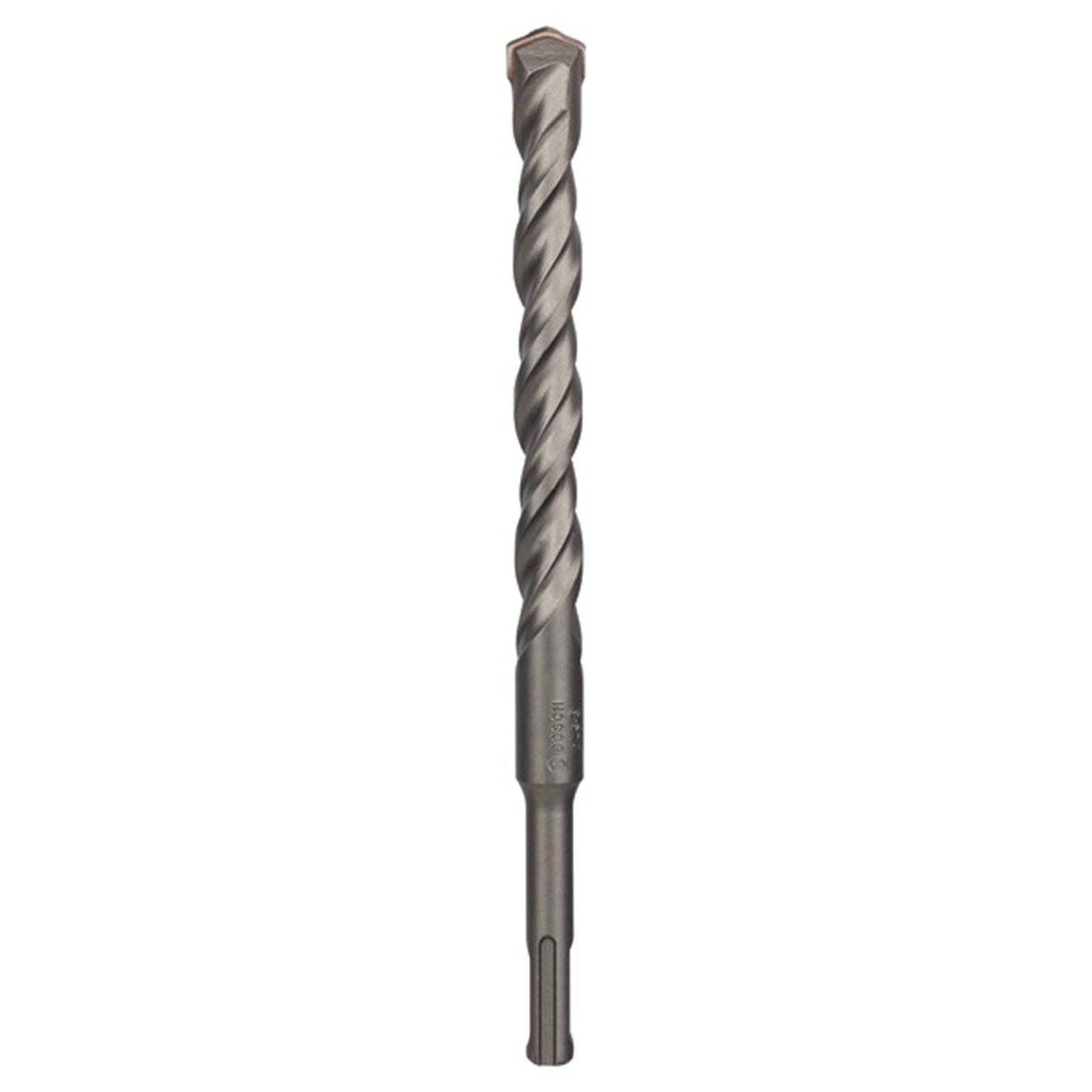 Ein Metallbohrer mit einer Spiralnutendesign, der üblicherweise zum Bohren in Mauerwerk oder Betonoberflächen verwendet wird.