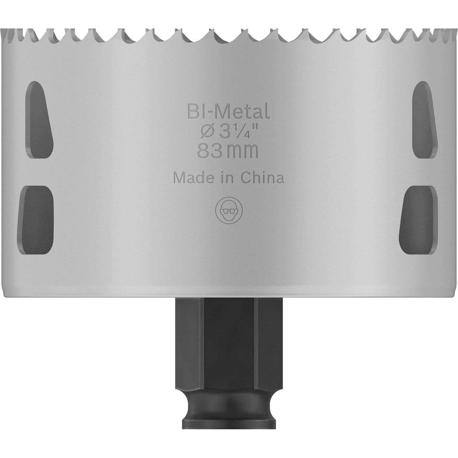 Bimetall-Lochsäge, 83 mm Durchmesser, mit Etikett 