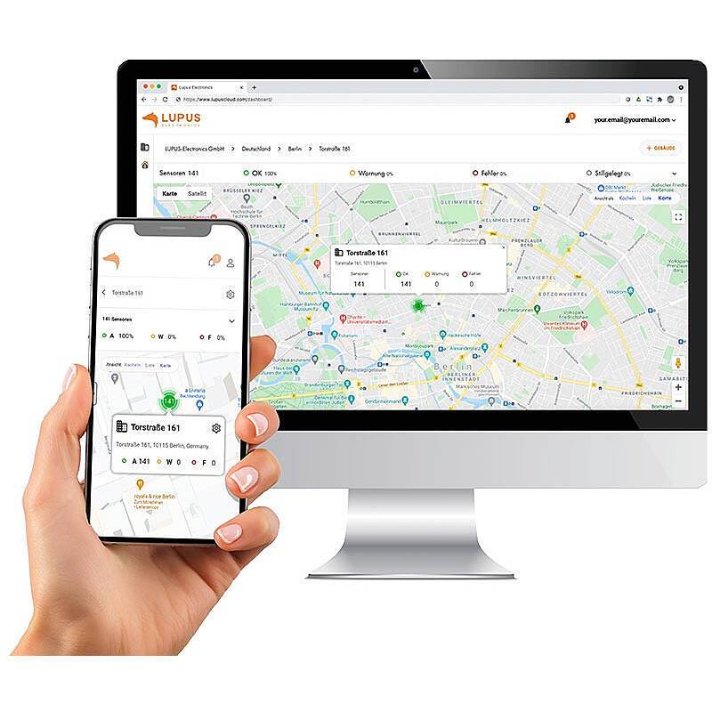 LUPUS - 14200 - Mobil Funk-Rauchmelder, Rauchmelder | nach Richtlinien: DIN 14676, EN 14604, Q-Label | Technik: Funkver