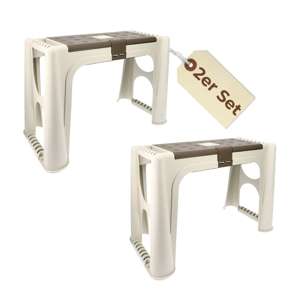 2x Kniebank 2in1 Kniekissen Garten Bank Sitzhocker Gartenkniebank Stauraum Kniehocker Gartenarbeit Gartenhocker mit Aufstehhilfe