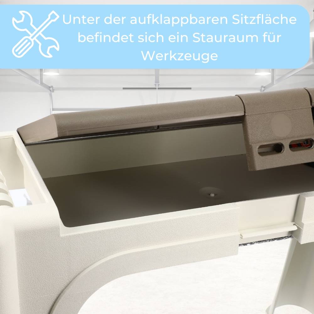 2x Kniebank 2in1 Kniekissen Garten Bank Sitzhocker Gartenkniebank Stauraum Kniehocker Gartenarbeit Gartenhocker mit Aufstehhilfe