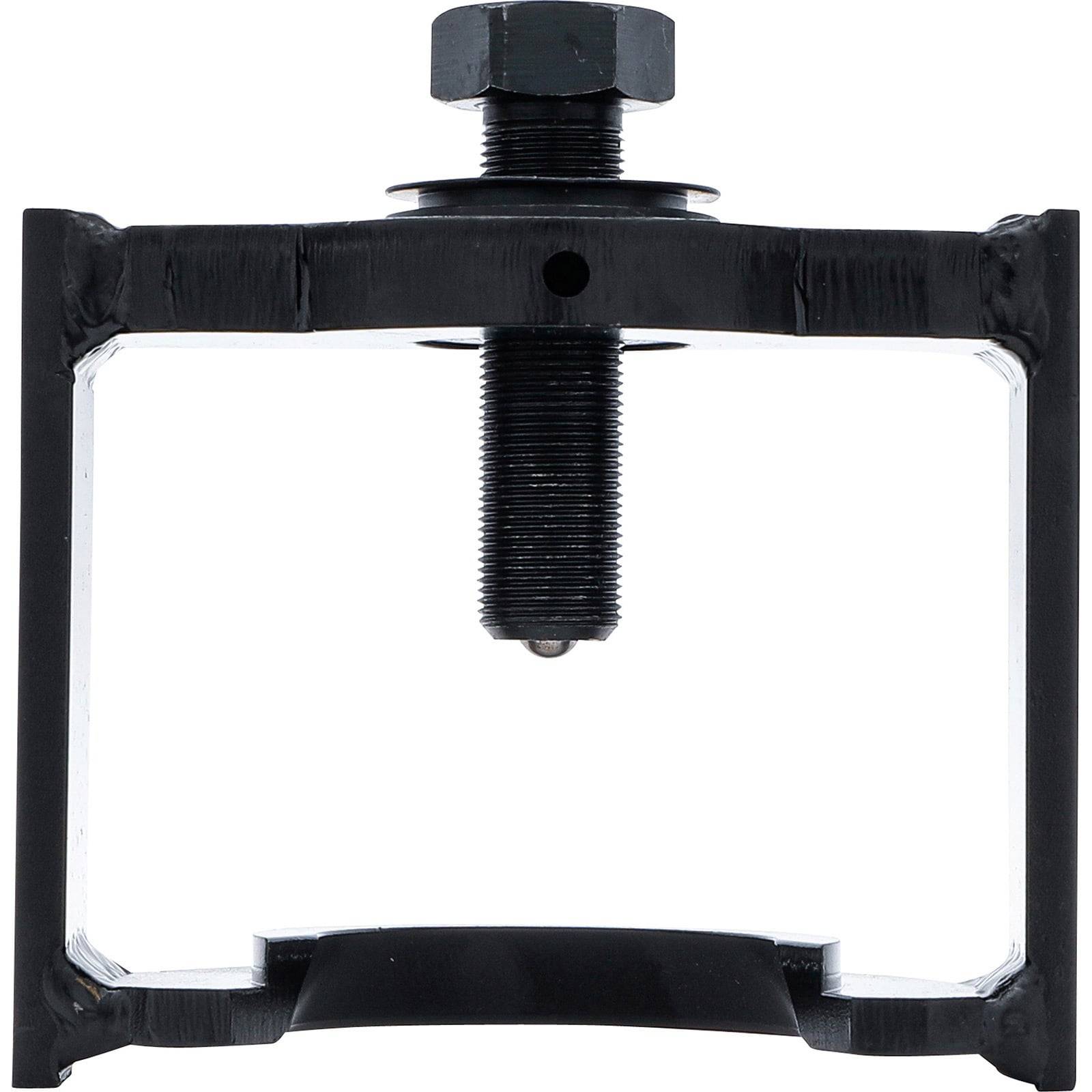 Ein Metallwerkzeug mit einem geränderten Bolzen und einem Griff, das speziell zum Ausbauen der inneren Spurstangenköpfe ohne Ausbau der Lenkungsritzel entwickelt wurde.