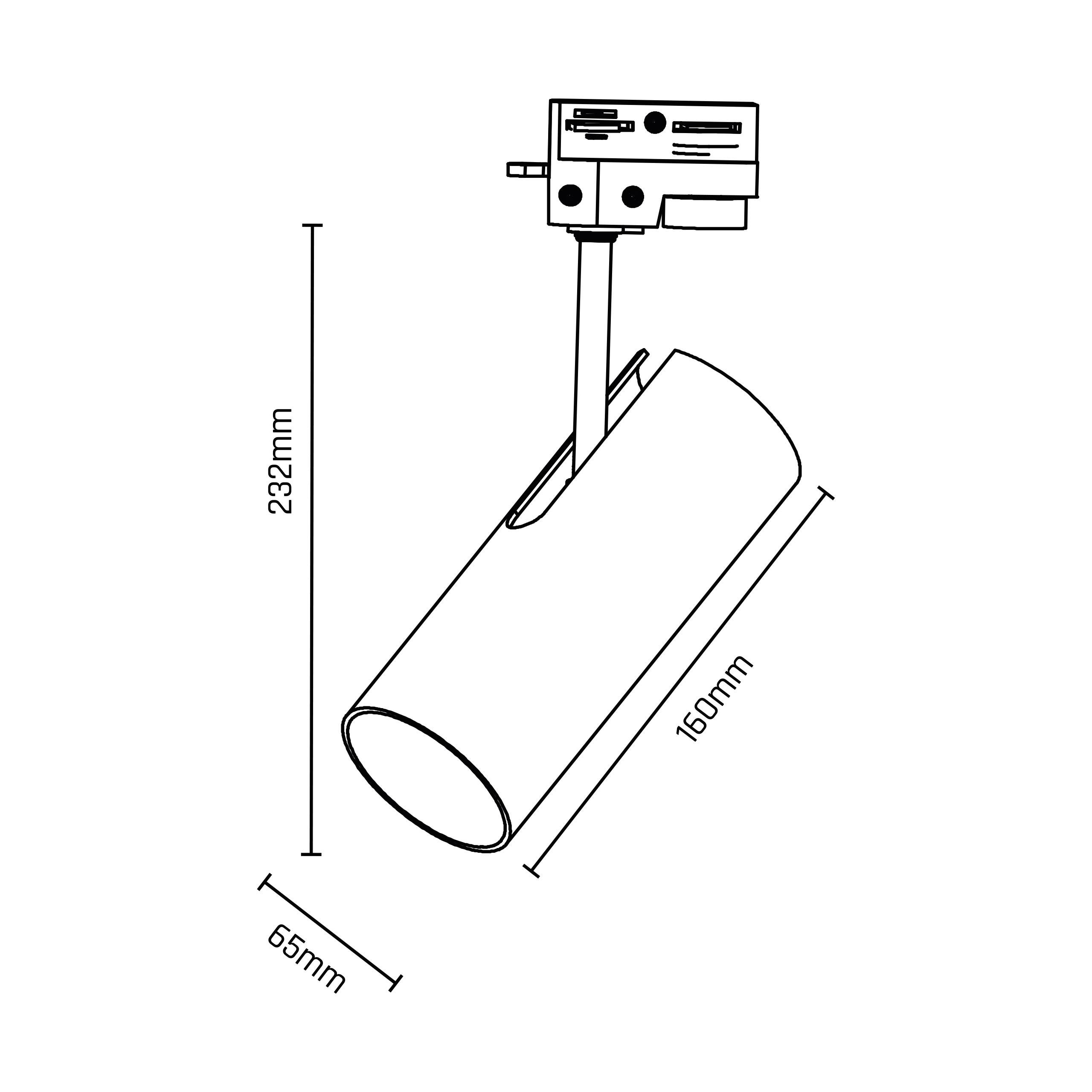 Spectrum LED 3-Phasen Stromschienenstrahler MADARA LIBRA GU10 IP20 max. 10W weiß