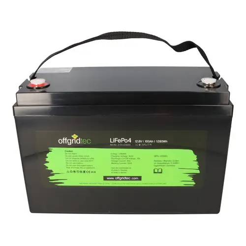 Offgridtec LifePo4 Akku 12/100 12,8V 100Ah 1280Wh mit 0% MwSt nach §12 Abs. 3 UstG Offgridtec LifePo4 Akku 12/100 12,8V 100Ah 1280Wh mit 0% MwSt nach §12 Abs. 3 UstG