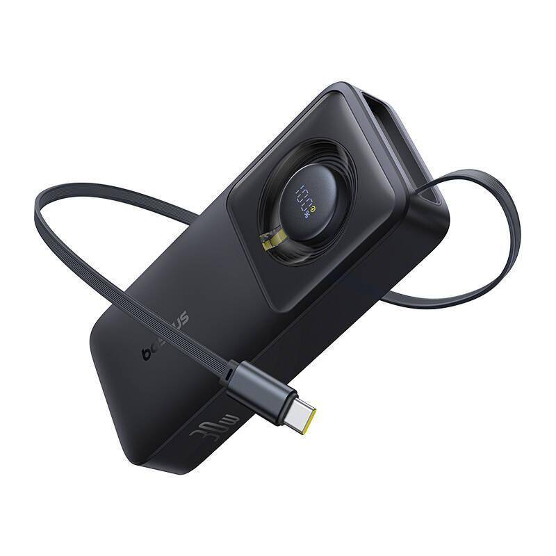 Baseus OS Free2Pull Powerbank, 20.000mAh, 70cm ausziehbares USB-C Kabel + USB-C, 65W, schwarz