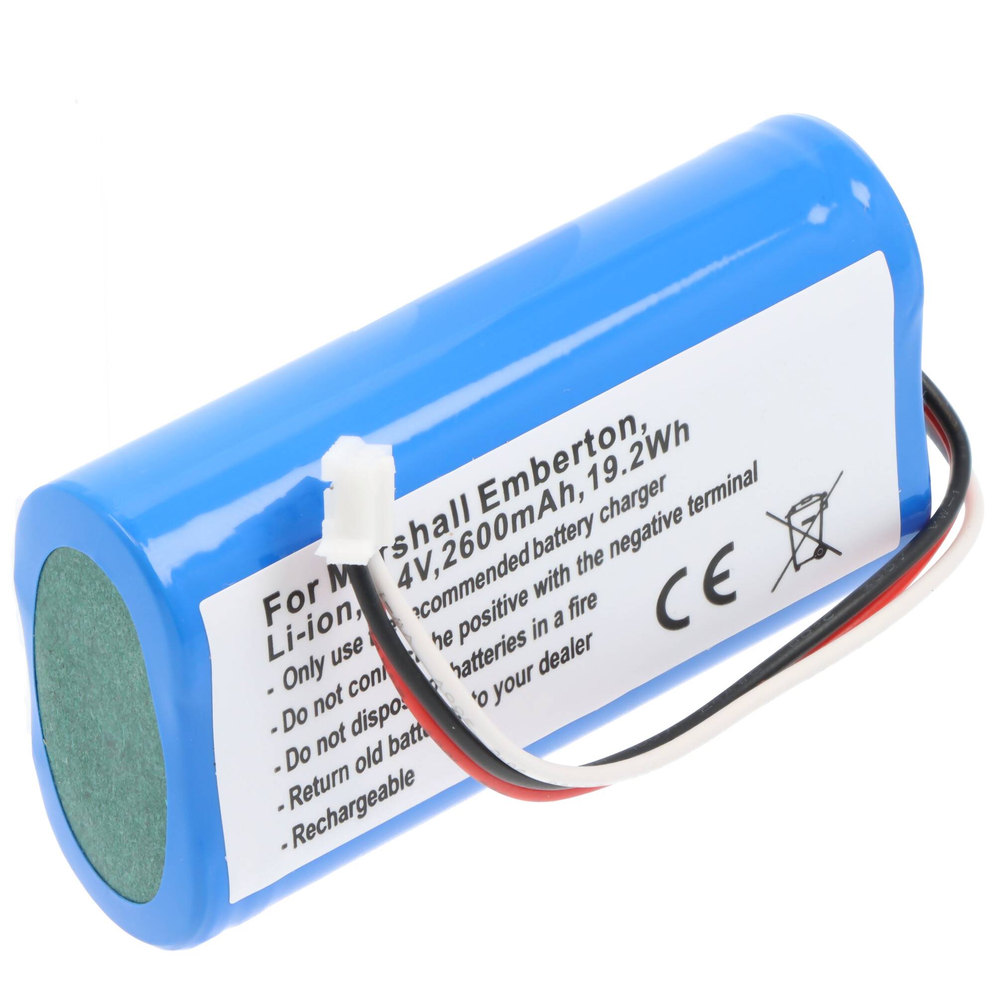 Akku passend für Marshall Emberton, Li-ion, 7,4V, 2600mAh, 19,2Wh