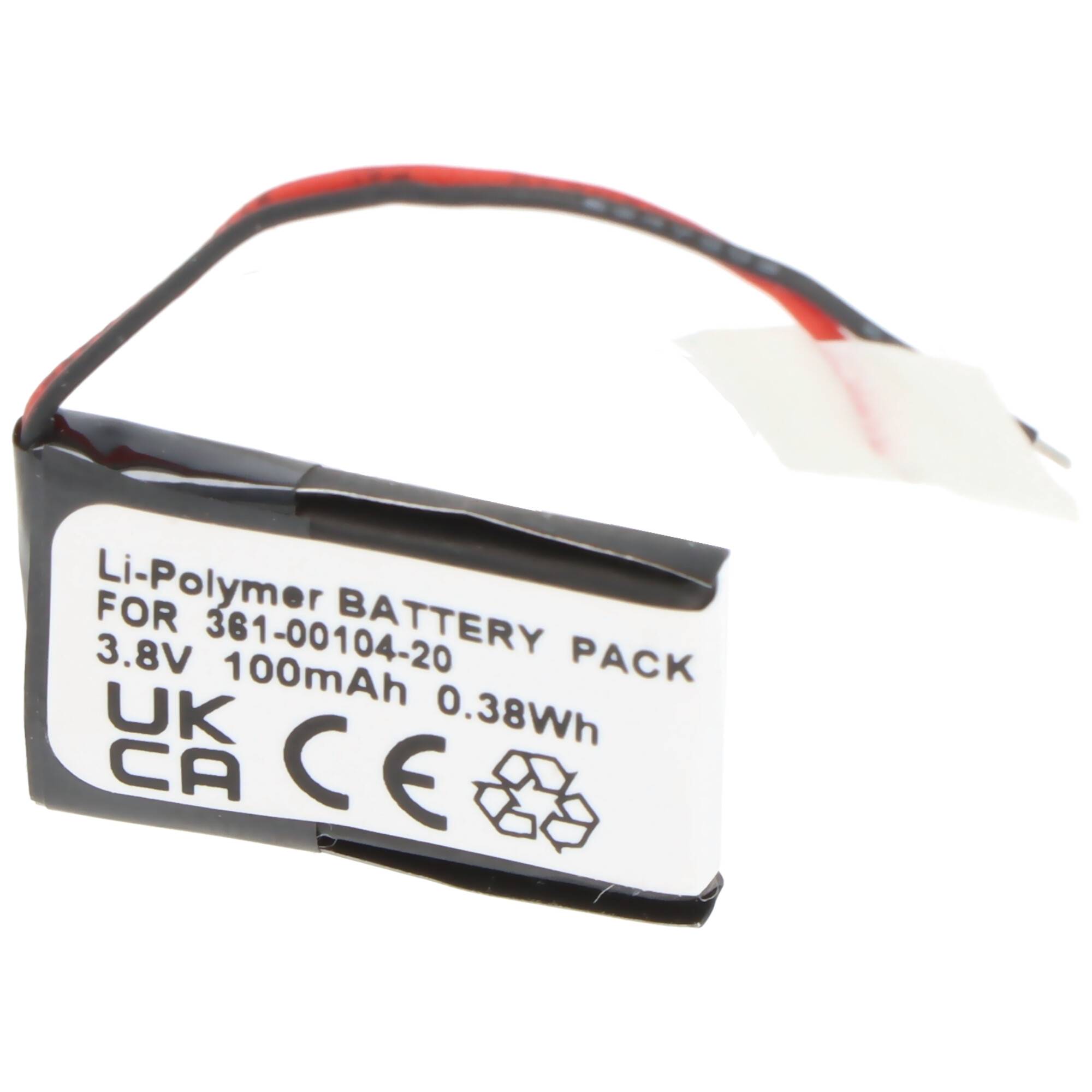 Akku passend für Garmin Forerunner 45, Li-Polymer, 3,8V, 100mAh, 0,38Wh