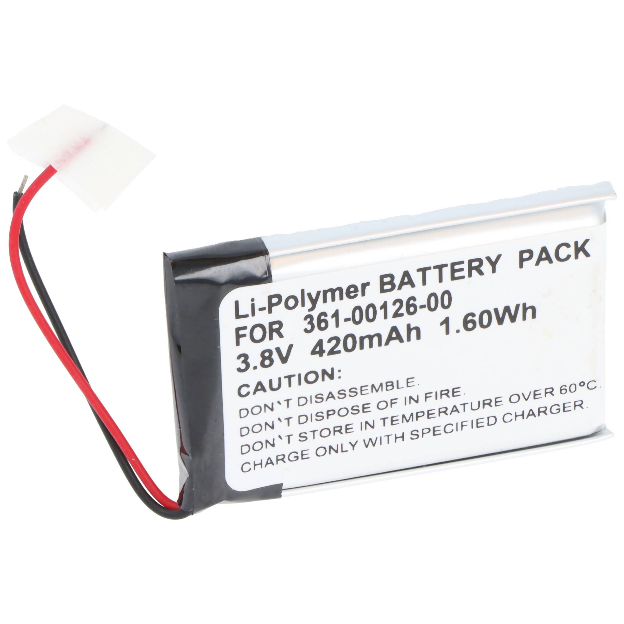 Akku passend für Garmin Fenix 6X, Li-Polymer, 3,8V, 420mAh, 1,59Wh, ohne Werkzeug