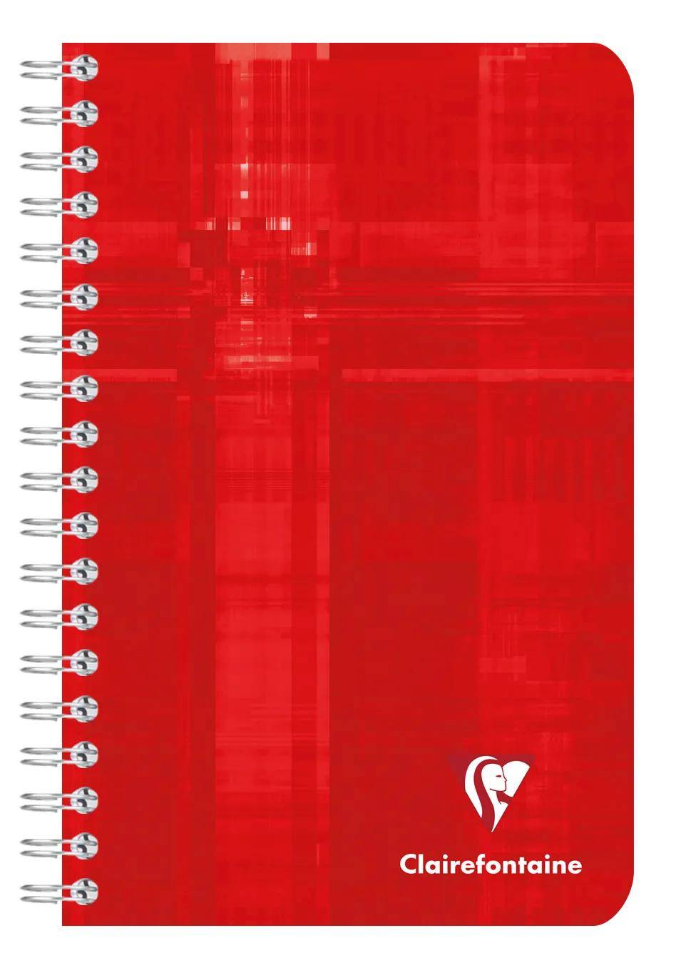 Rotes Clairefontaine Spiralblock mit einem Herzlogo auf dem Umschlag.