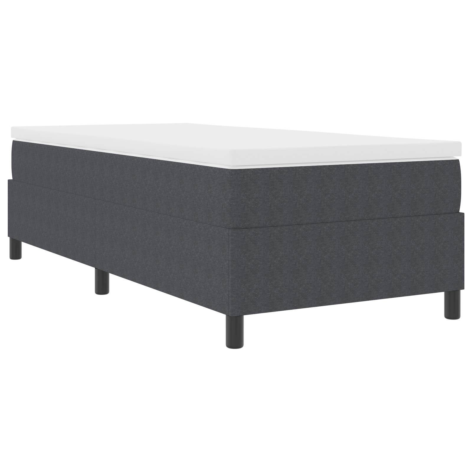 vidaXL Boxspringbett Dunkelgrau Cordstoff