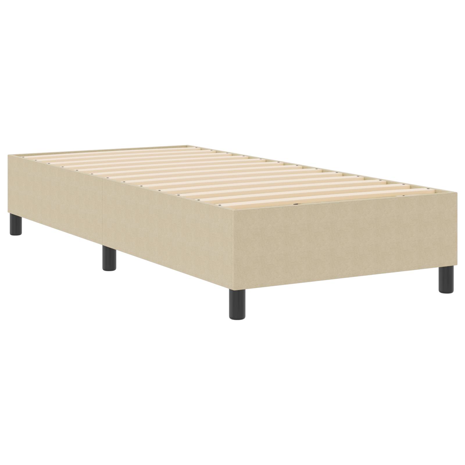 vidaXL Boxspringbett Hellgrün Grau 100x200 cm Cordstoff