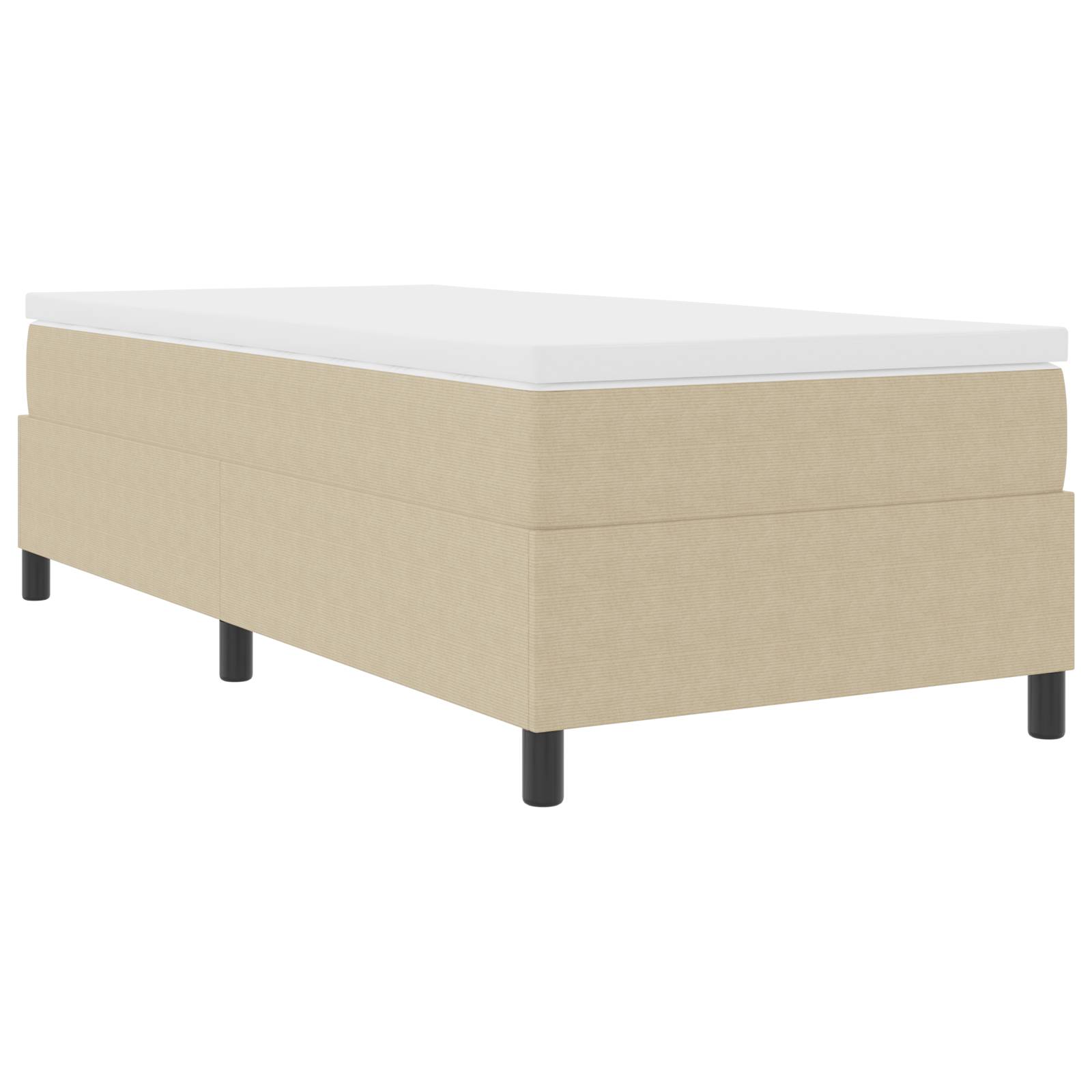 vidaXL Boxspringbett Hellgrün Grau 100x200 cm Cordstoff
