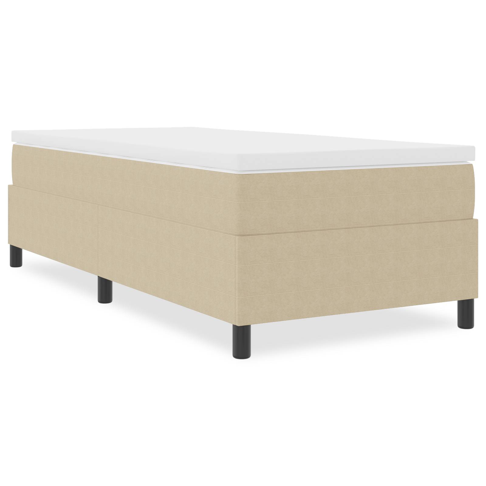 vidaXL Boxspringbett Hellgrün Grau 100x200 cm Cordstoff