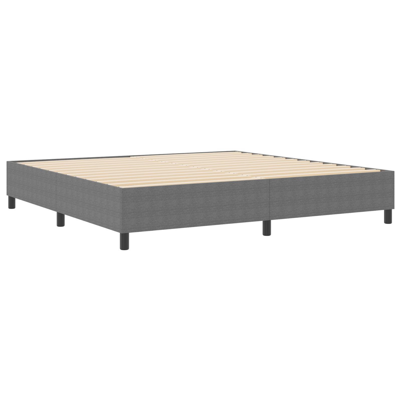 vidaXL Boxspringbett Hellgrau 200x200 cm Cordstoff