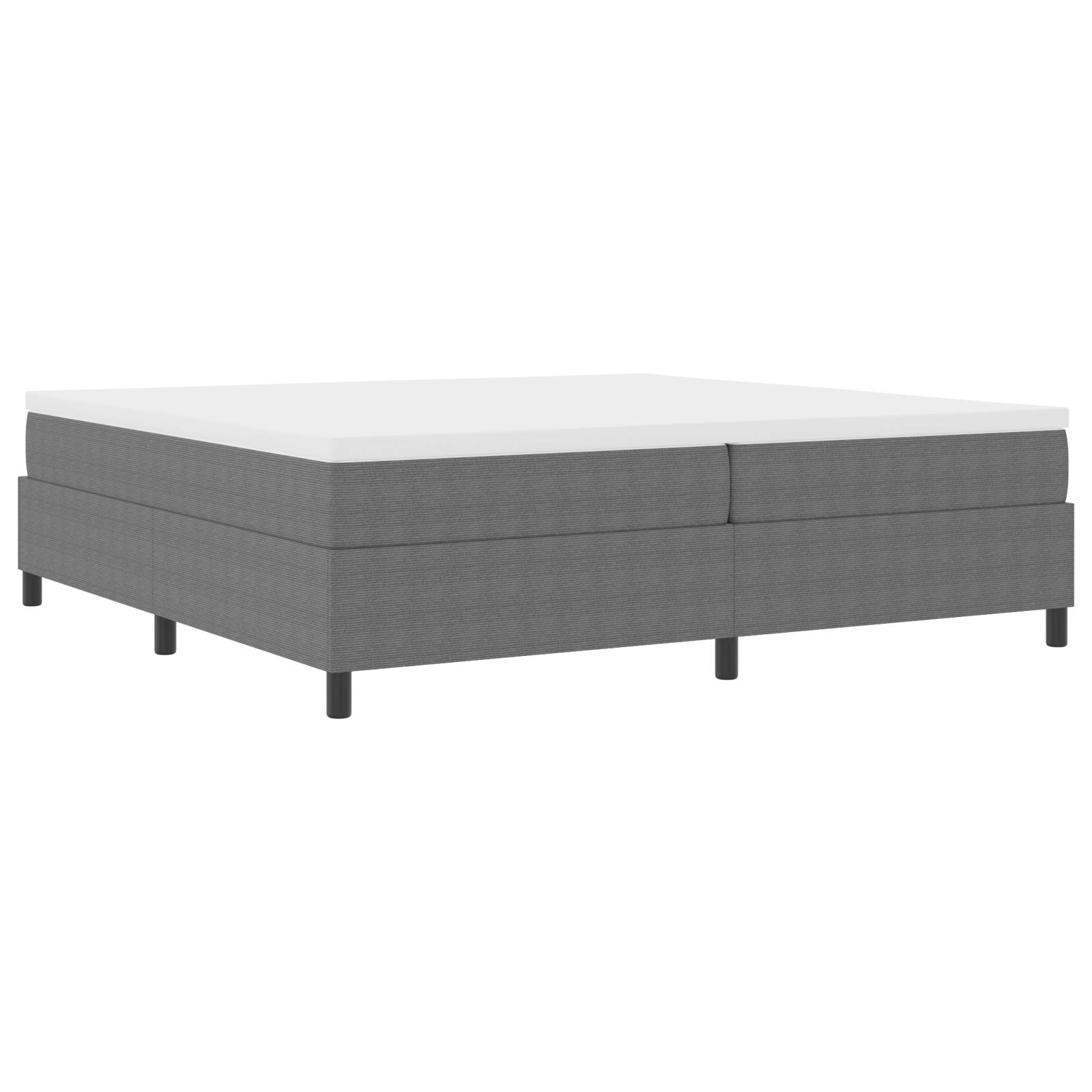 vidaXL Boxspringbett Hellgrau 200x200 cm Cordstoff