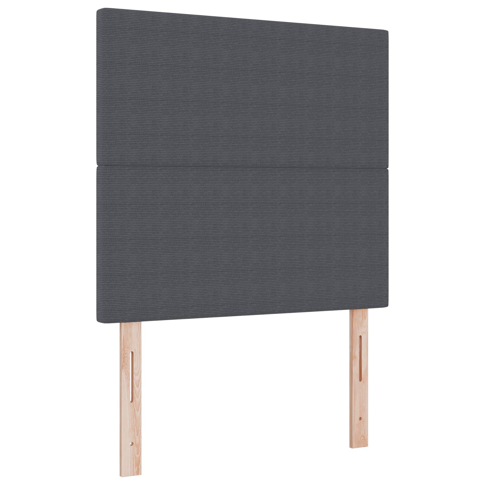 vidaXL Kopfteil Einfarbig Dunkelgrau 100 cm Cordstoff
