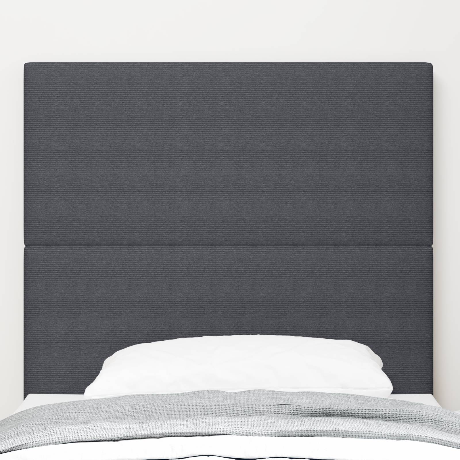 vidaXL Kopfteil Einfarbig Dunkelgrau 100 cm Cordstoff