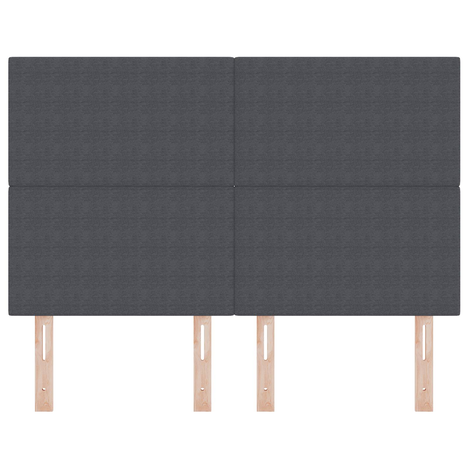vidaXL Kopfteil Einfarbig Dunkelgrau 140 cm Cordstoff