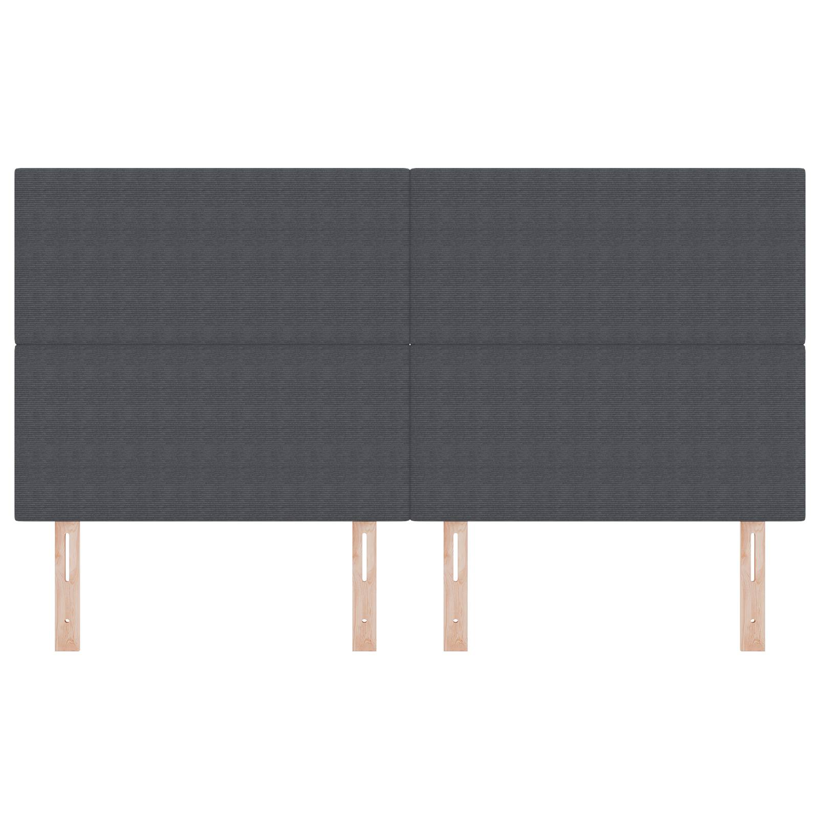 vidaXL LED Kopfteil Dunkelgrau 90 cm Cordstoff