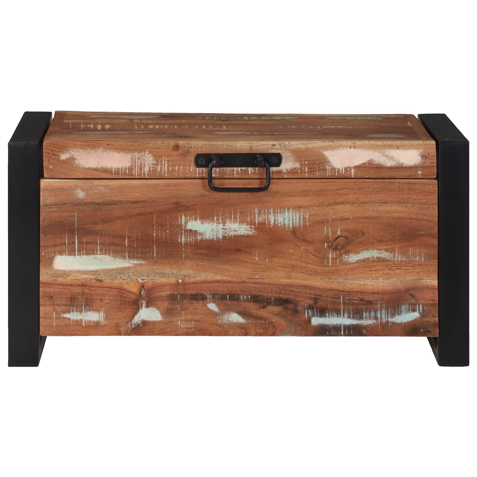 vidaXL Truhen 60x30x30cm Massives Altholz und Metall