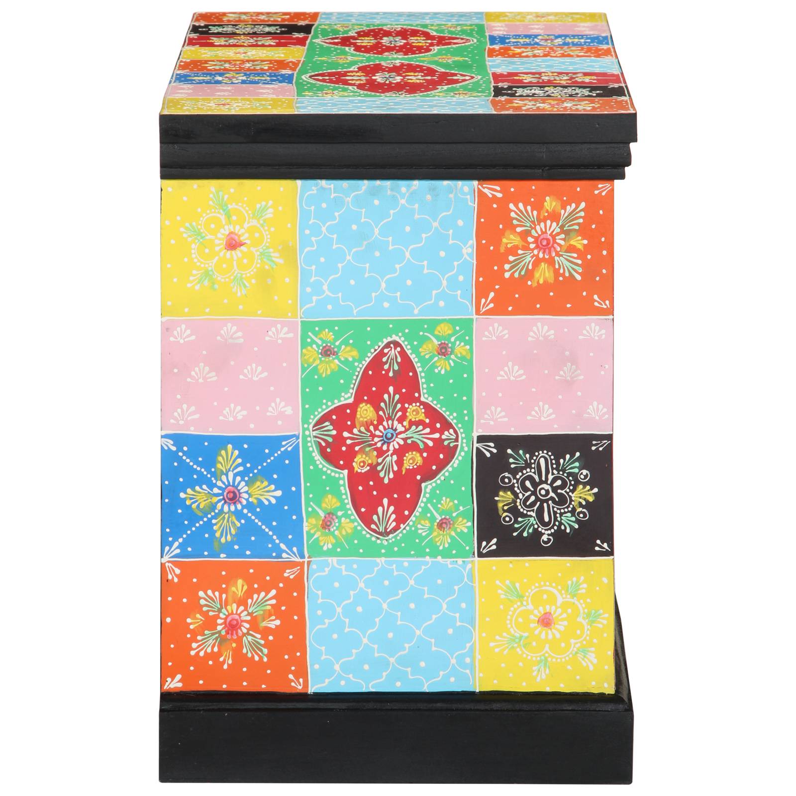 vidaXL TV-Schrank Mehrfarbig 80x35x50 cm Massivholz Mango