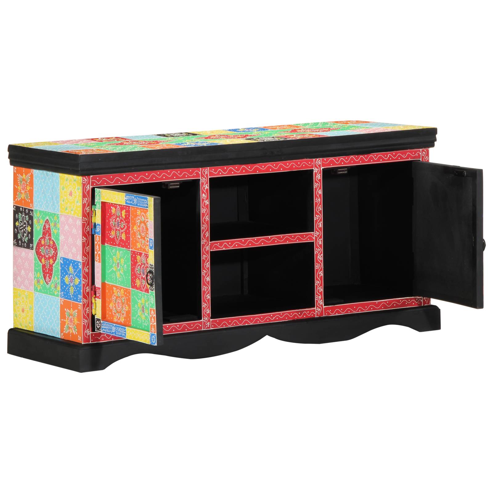 vidaXL TV-Schrank Bunt 100x35x50 cm aus Mangoholz