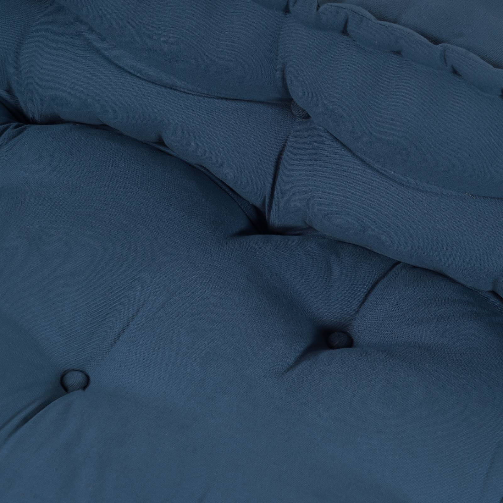 vidaXL Palettenkissen mit Rückenstütze Blau Stoff