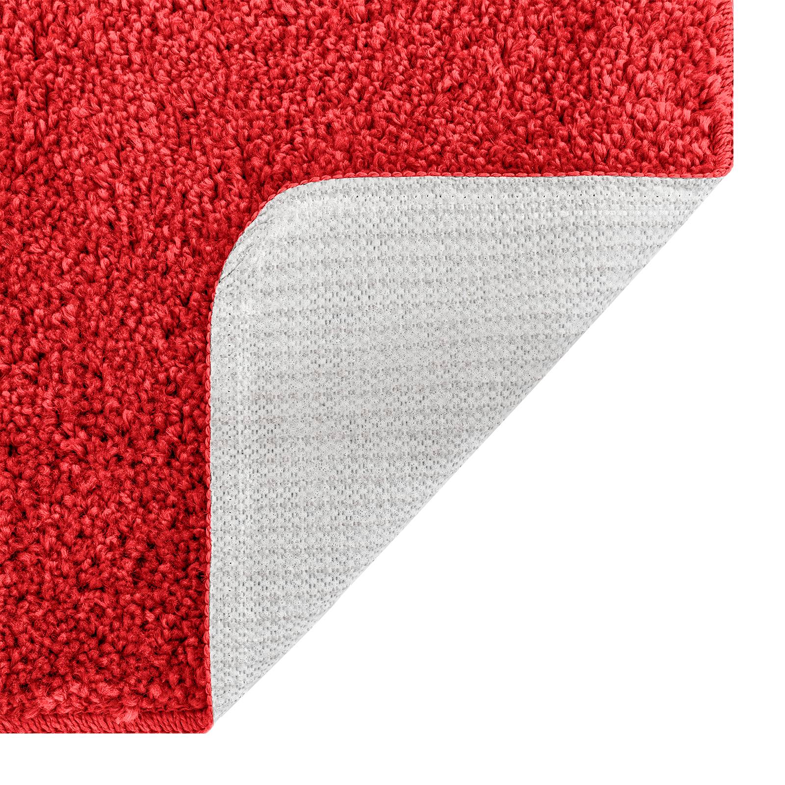 vidaXL Badematte Rechteckig Rot 60x90 cm Polypropylen Rutschfest
