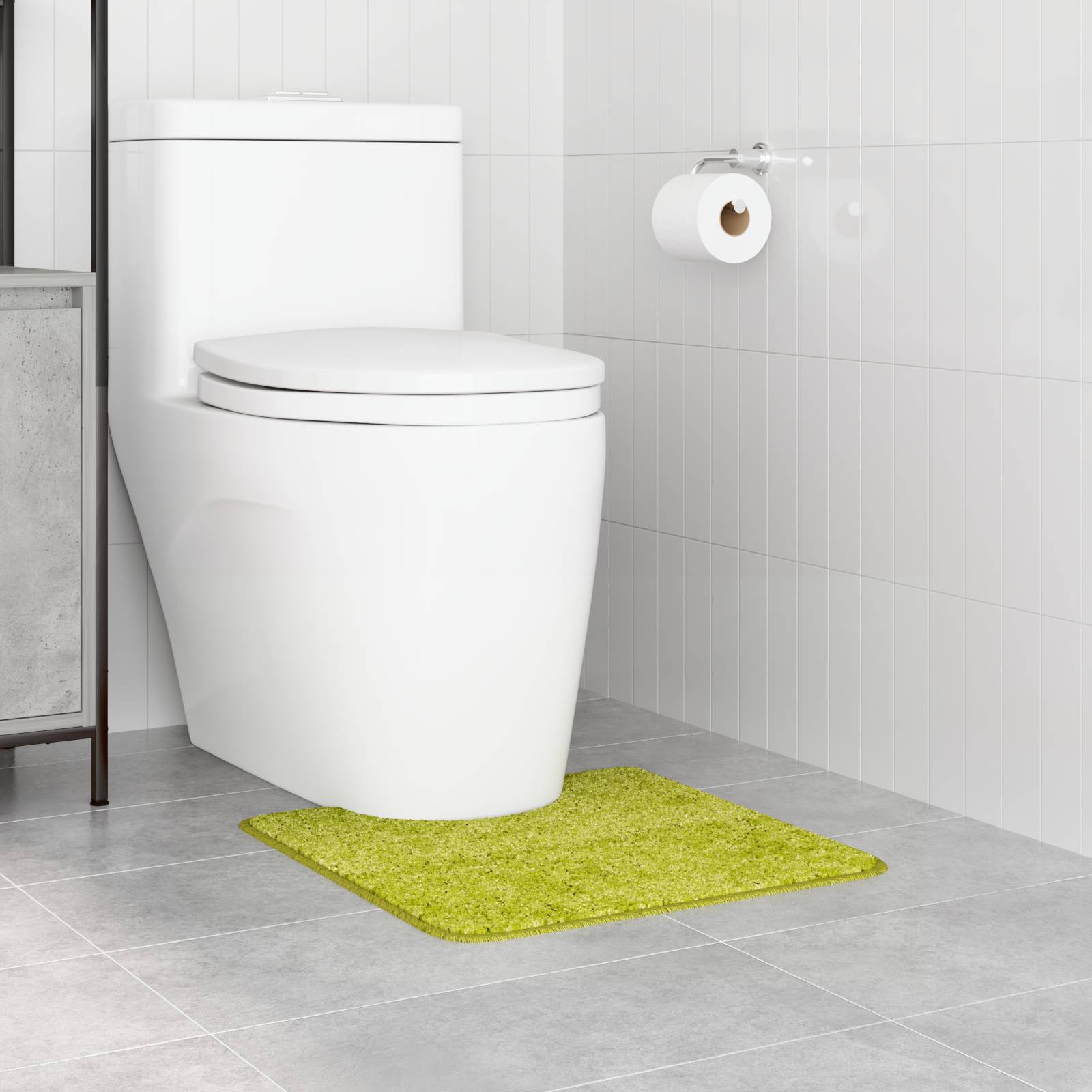 vidaXL Badematte U-Form Grün 50x50 cm Polypropylen Rutschfest