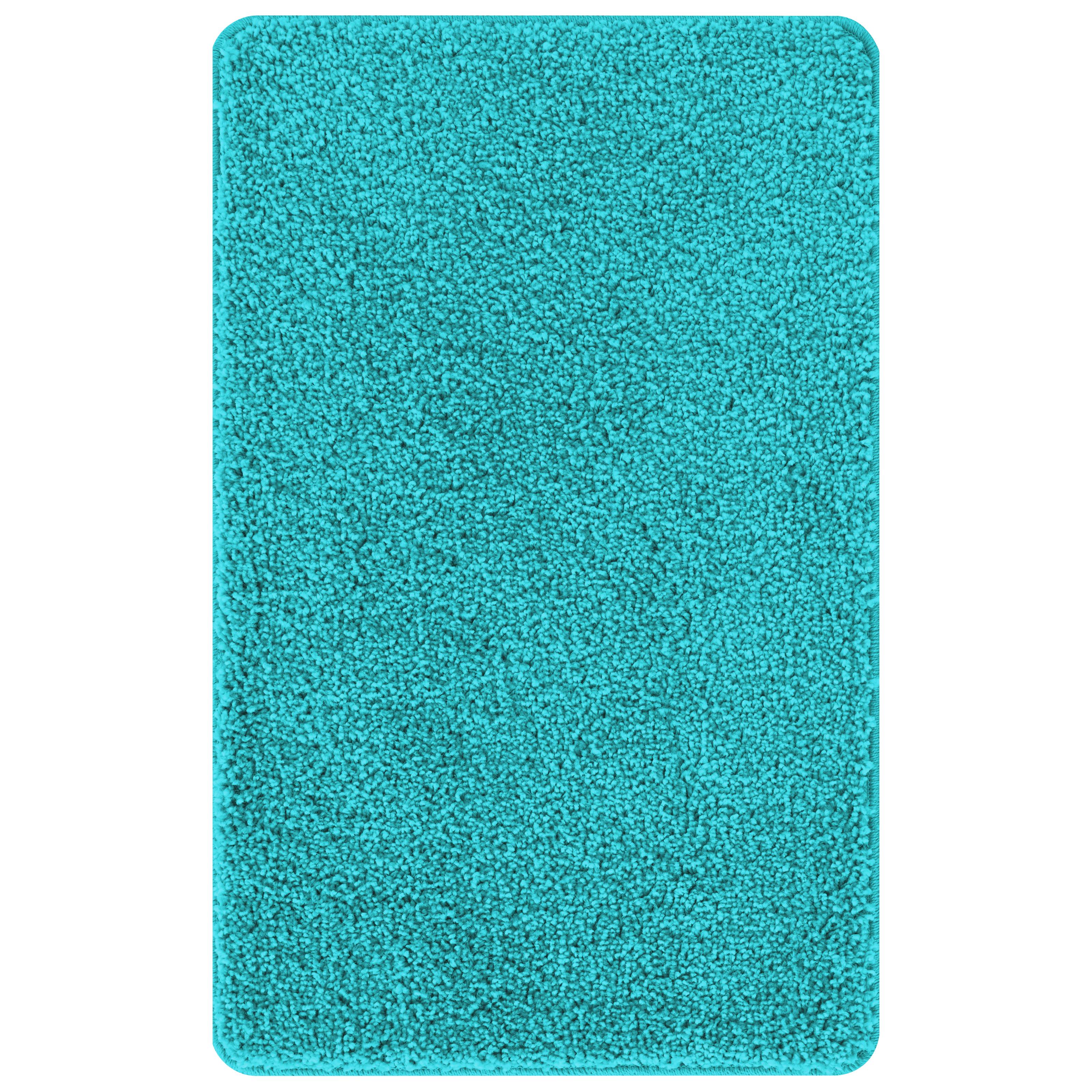 vidaXL Badematte Rechteckig Türkis 50x80 cm Polypropylen Rutschfest