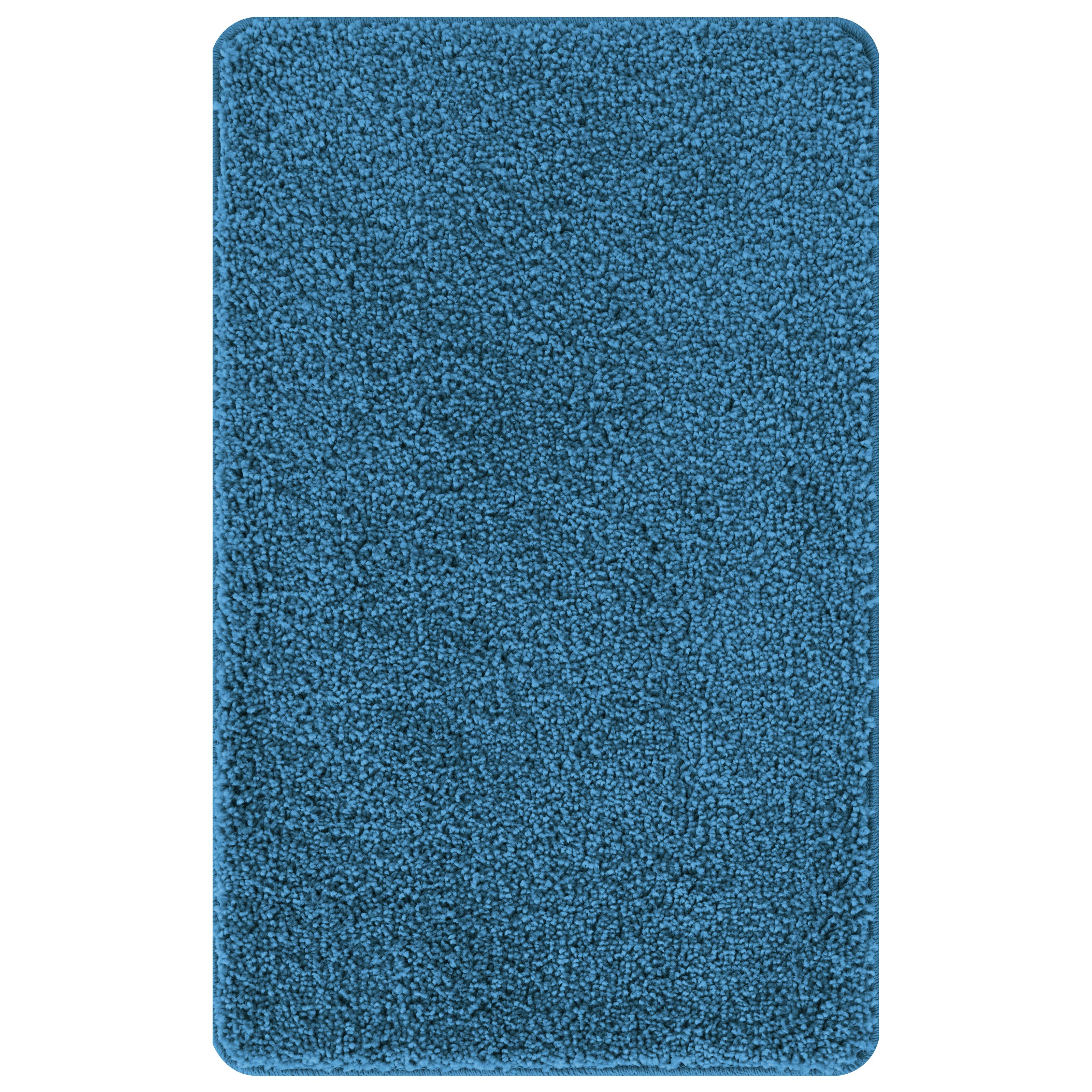 vidaXL 3-tlg. Badematten-Set Blau Polypropylen Rutschfest