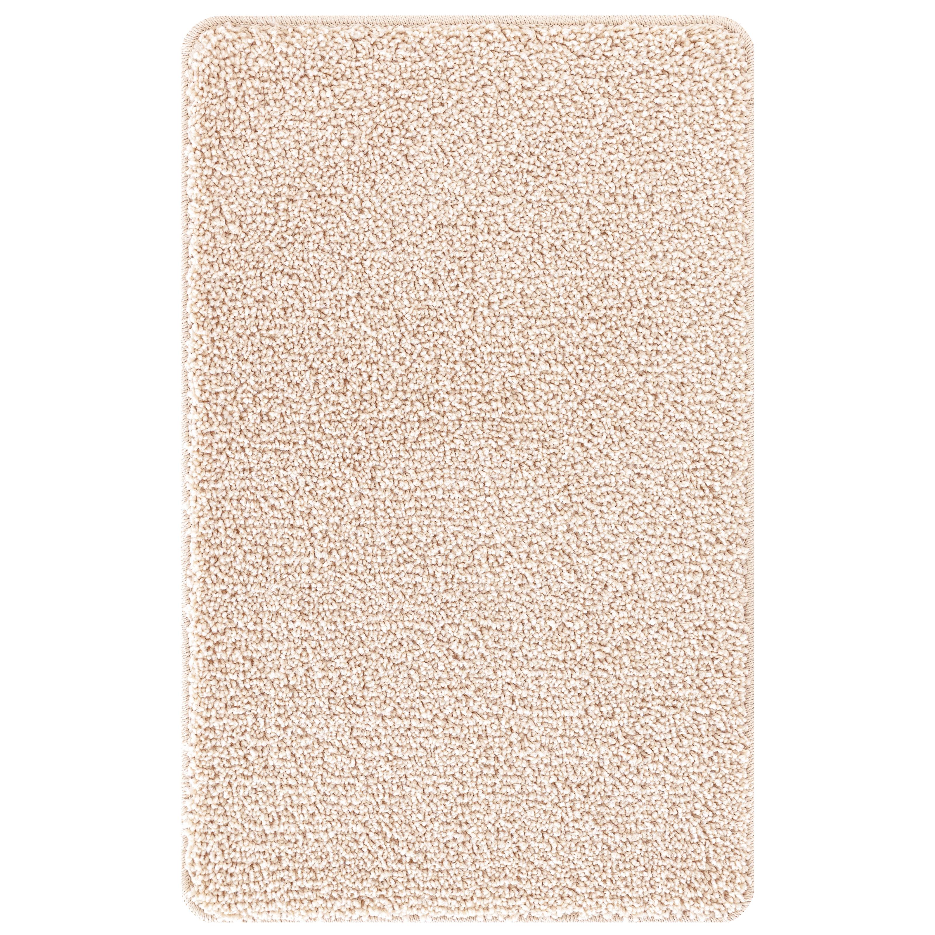 vidaXL 2-tlg. Badematten-Set Creme Polypropylen Rutschfest