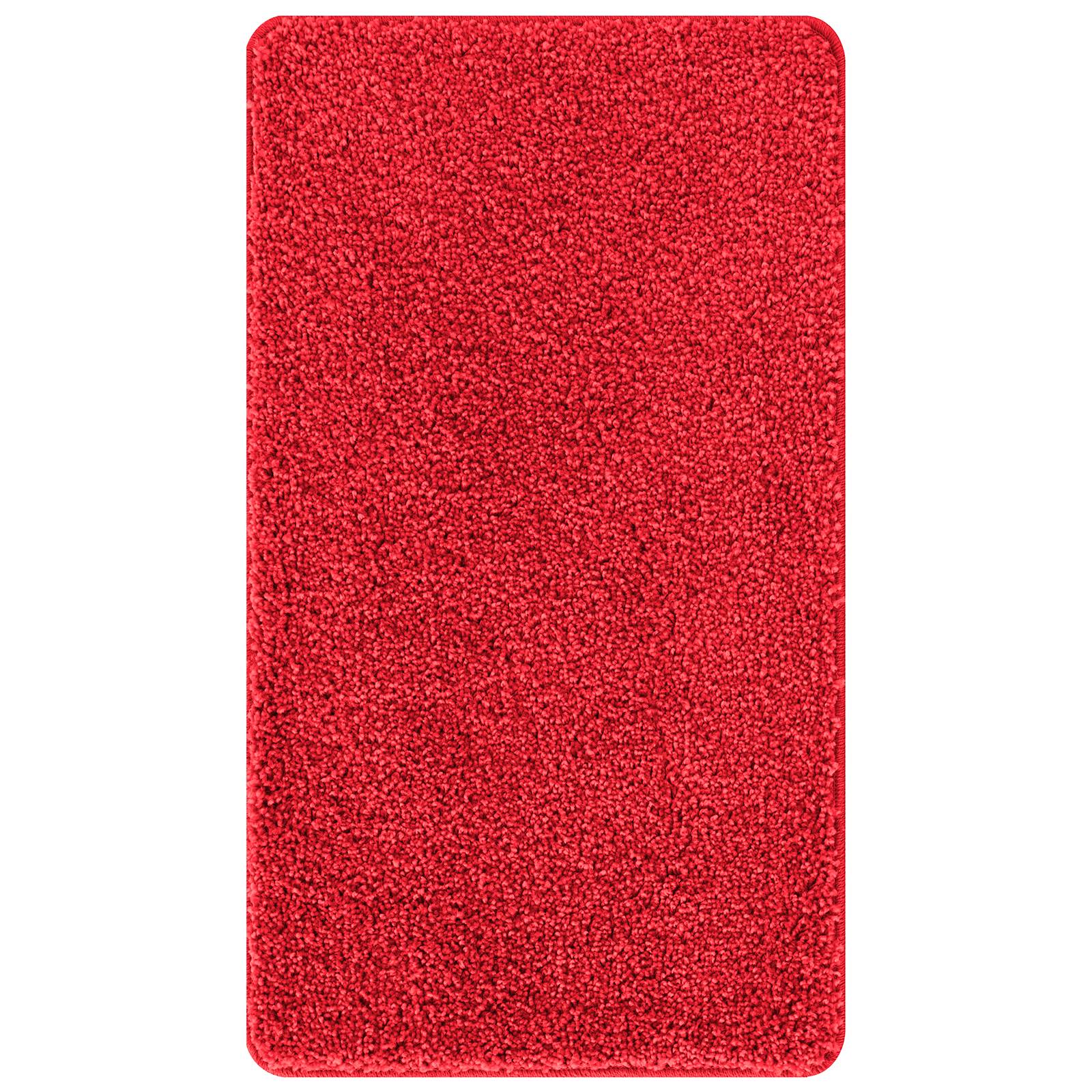 vidaXL Badematte Rechteckig Rot 70x120 cm Polypropylen Rutschfest