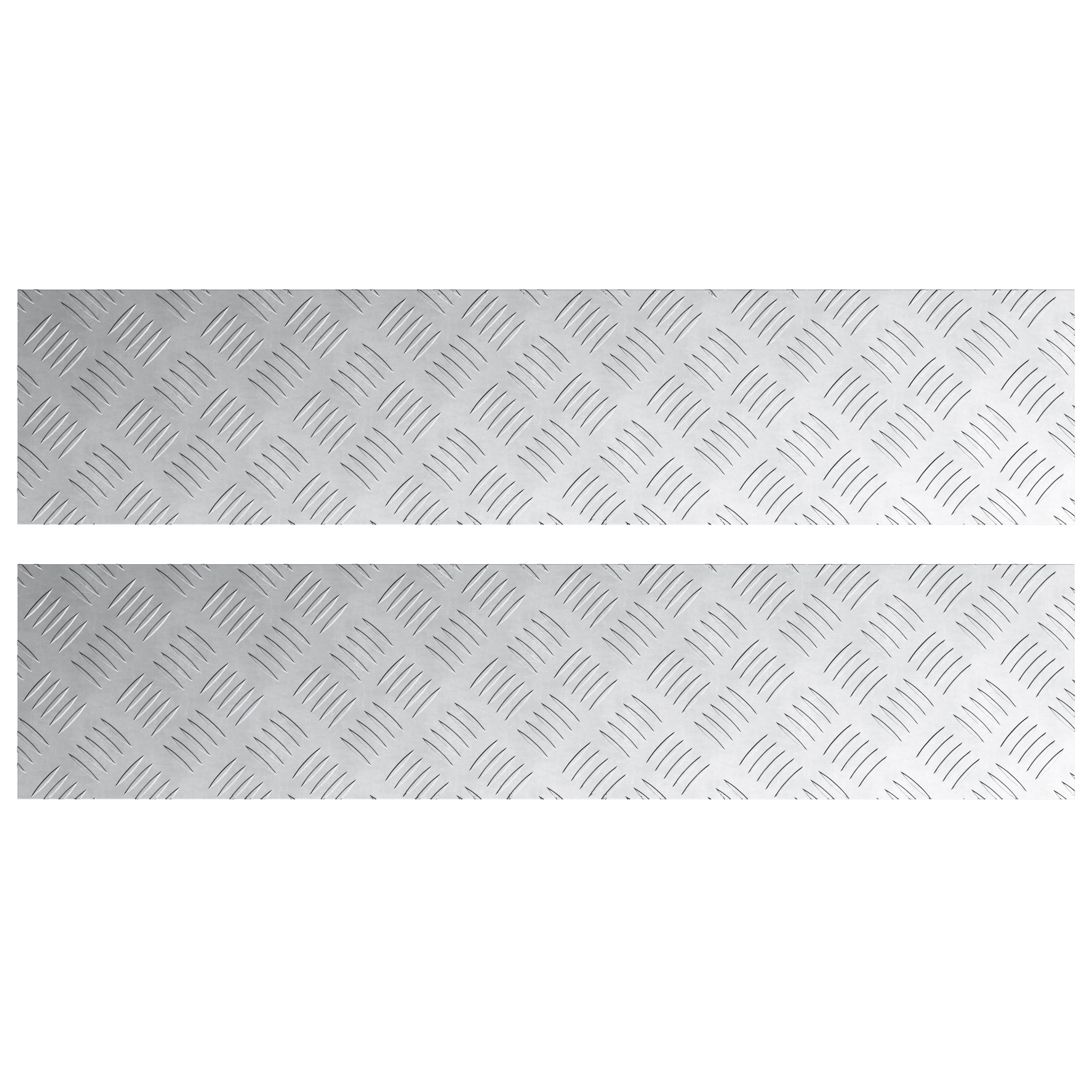 vidaXL Aluminium-Riffelbleche 2 Stk. Rutschfest 90x20 cm
