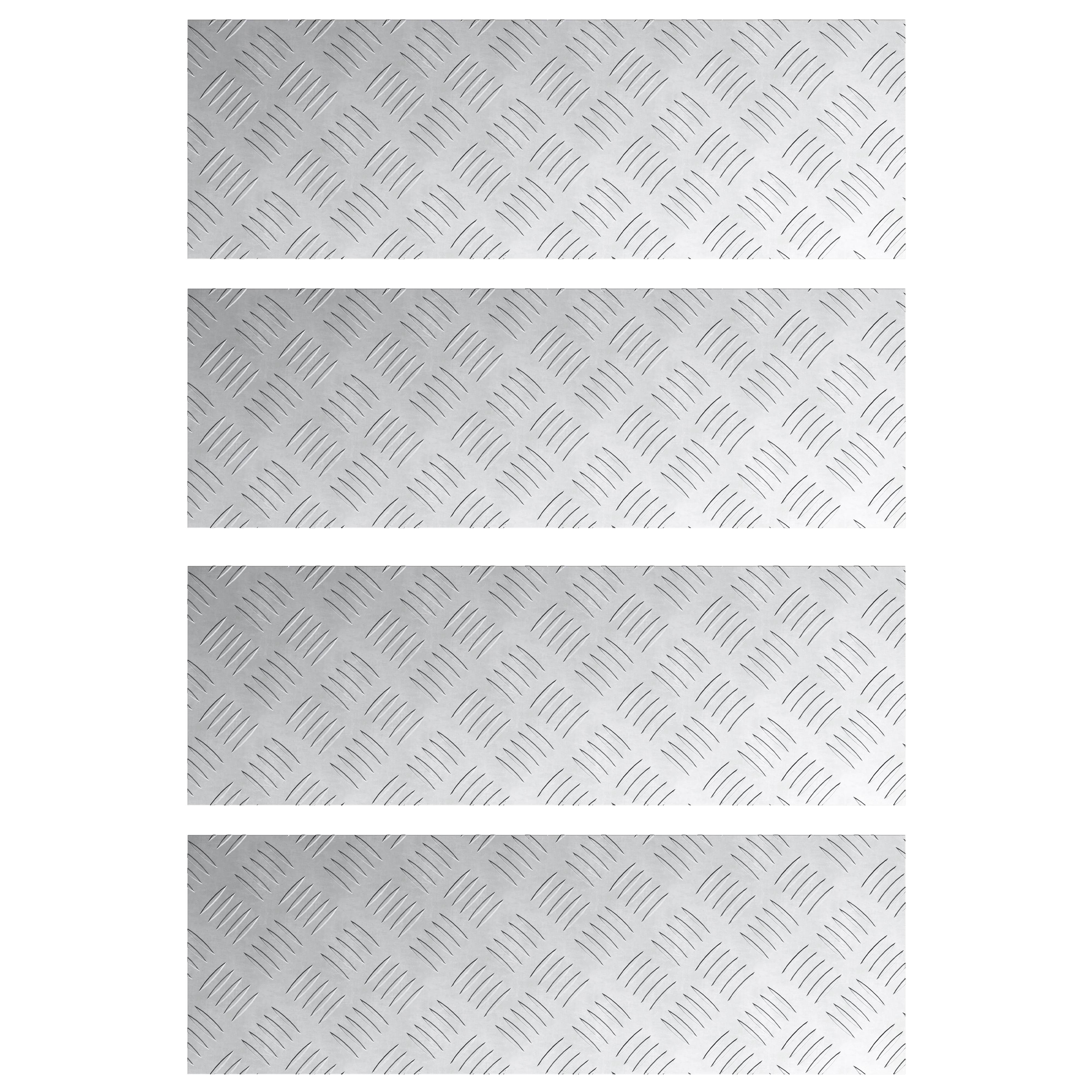 vidaXL Aluminium-Riffelbleche 4 Stk. Rutschfest 75x25 cm