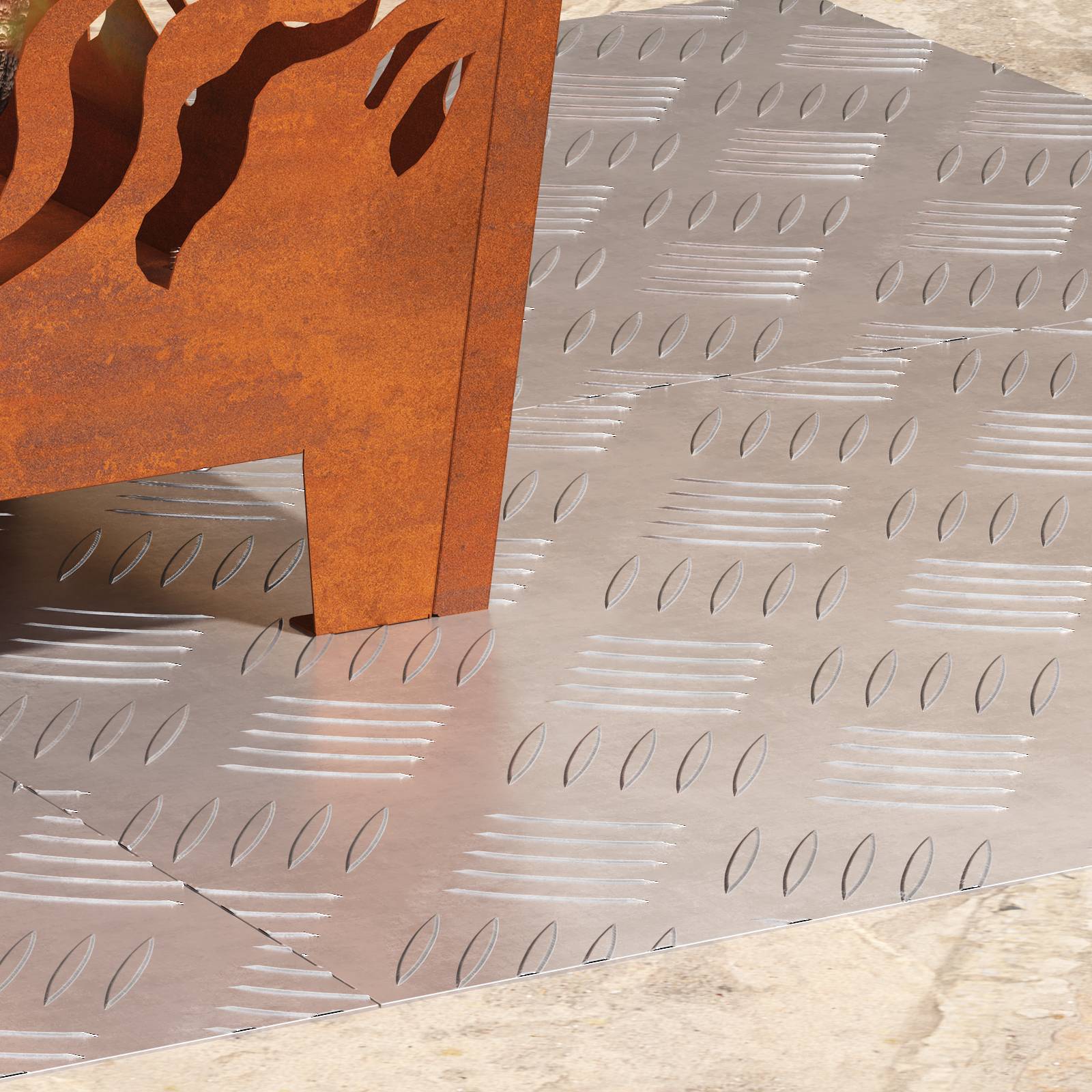 vidaXL Aluminium-Riffelbleche 4 Stk. Rutschfest 60x40 cm