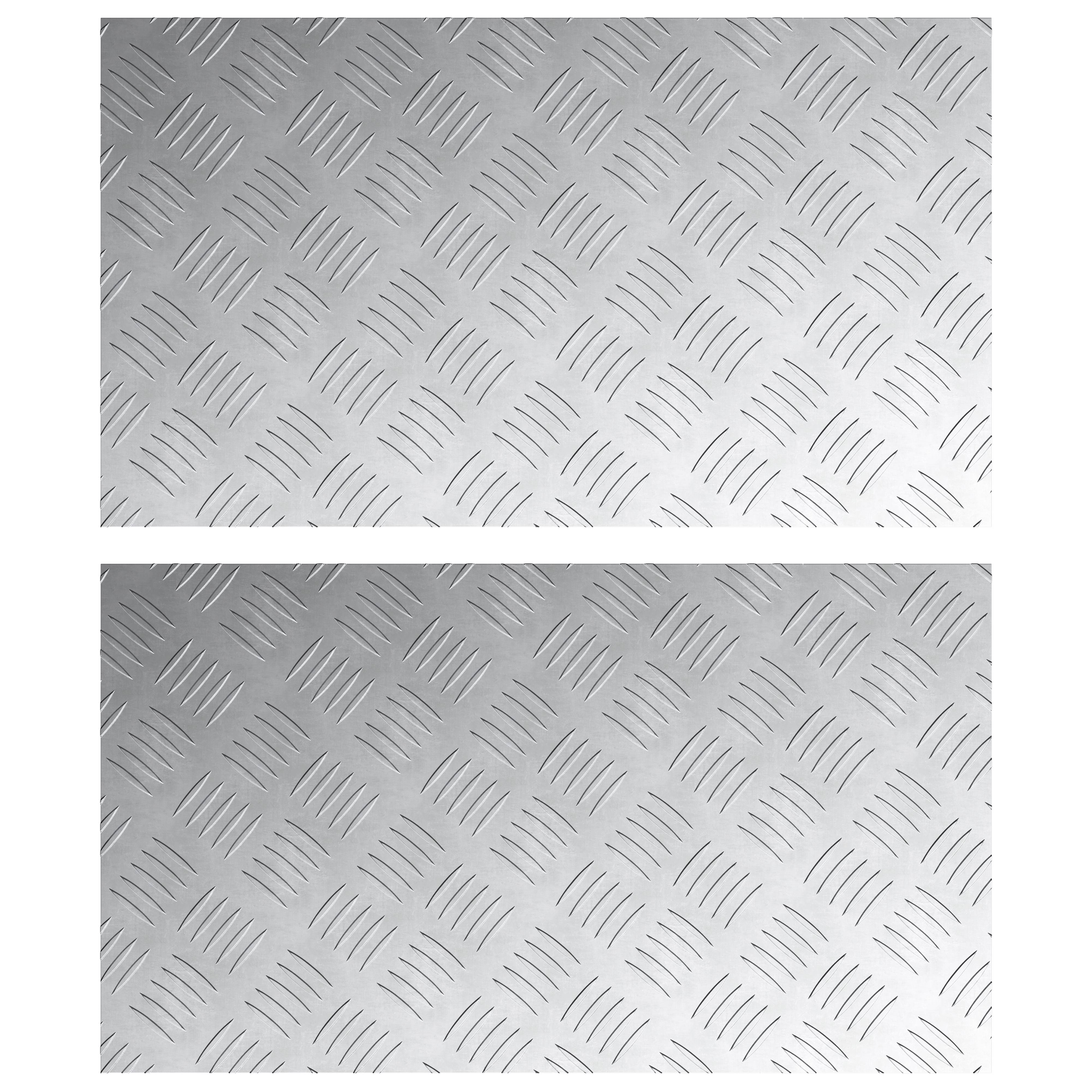 vidaXL Aluminium-Riffelbleche 2 Stk. Rutschfest 70x40 cm