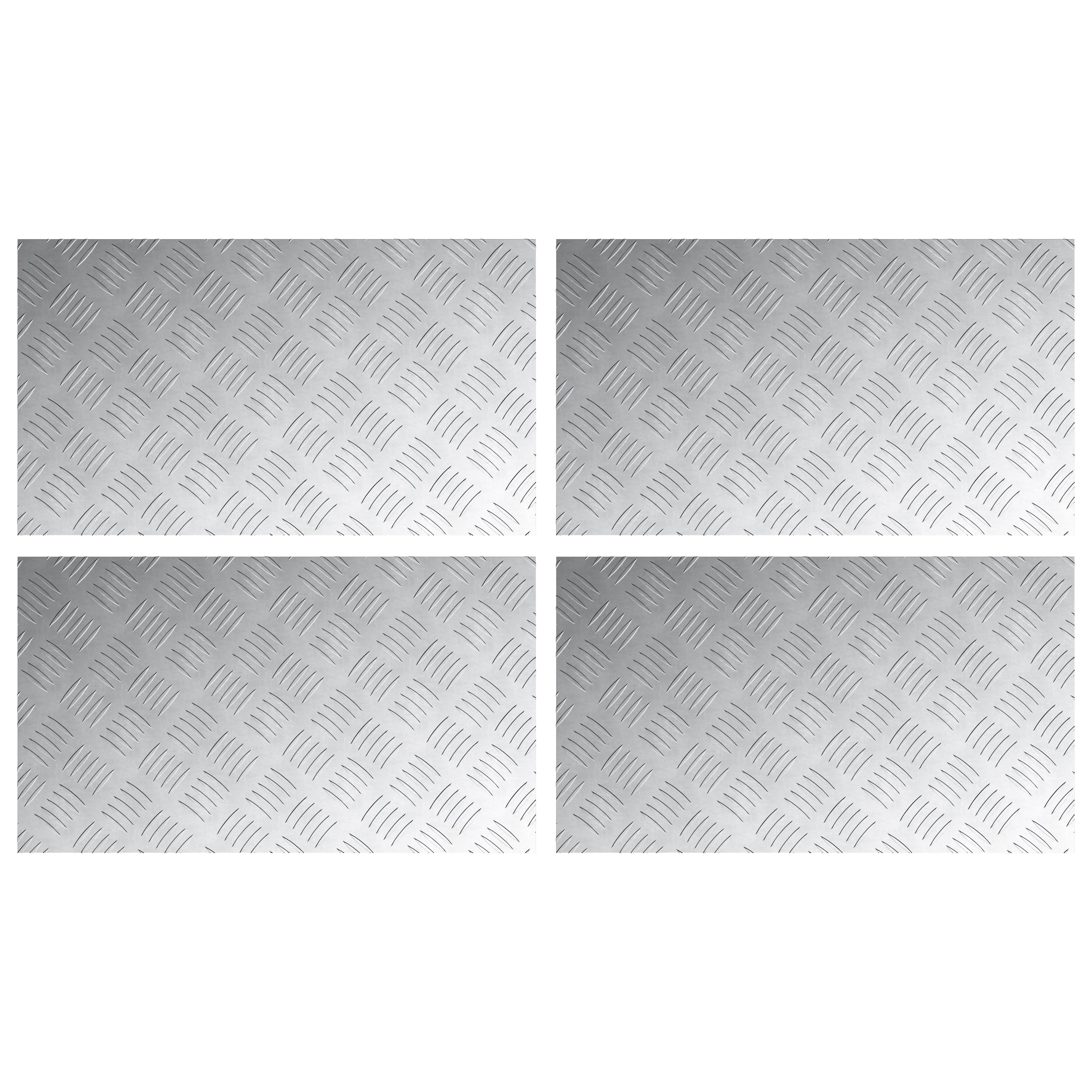 vidaXL Aluminium-Riffelbleche 4 Stk. Rutschfest 70x40 cm