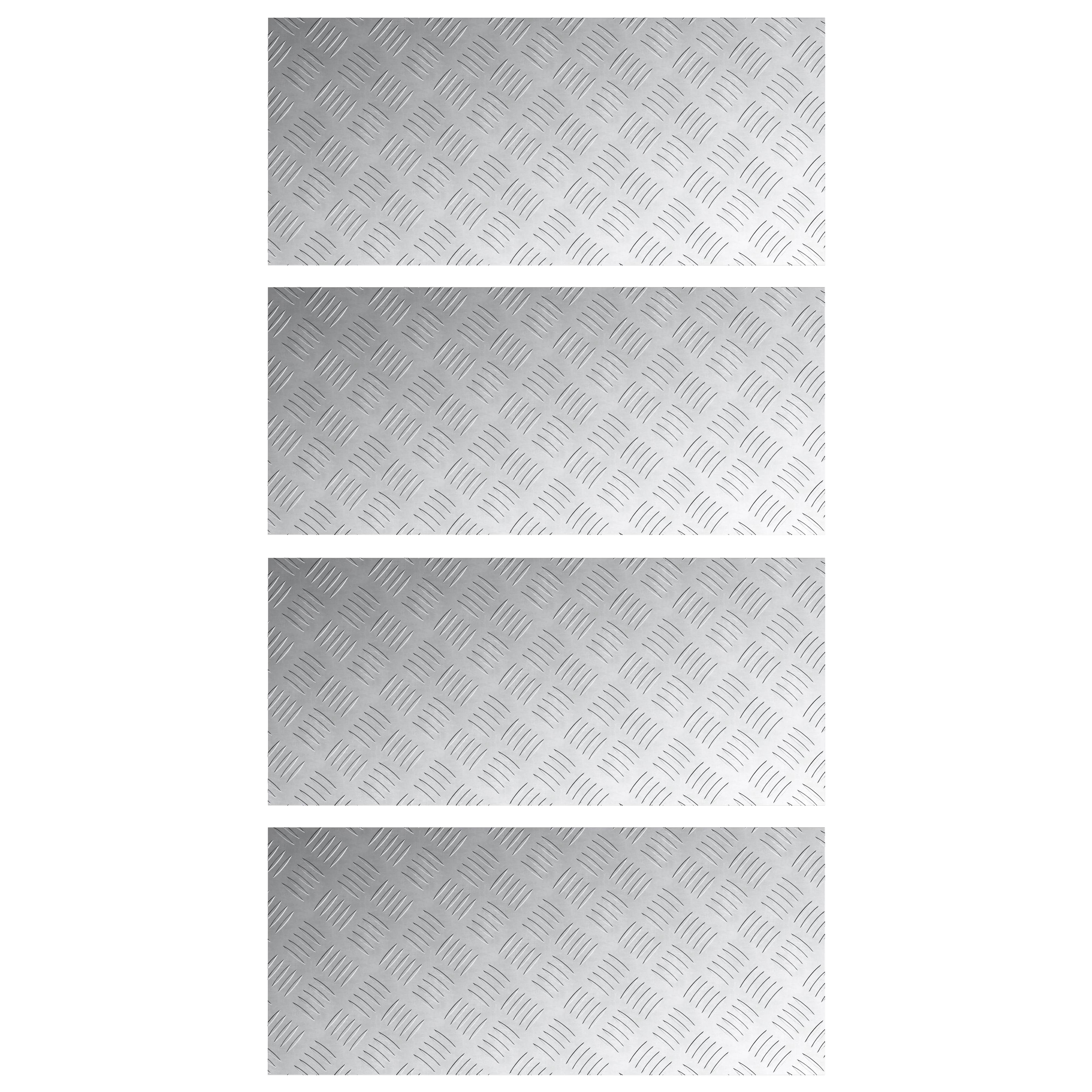 vidaXL Aluminium-Riffelbleche 4 Stk. Rutschfest 90x40 cm