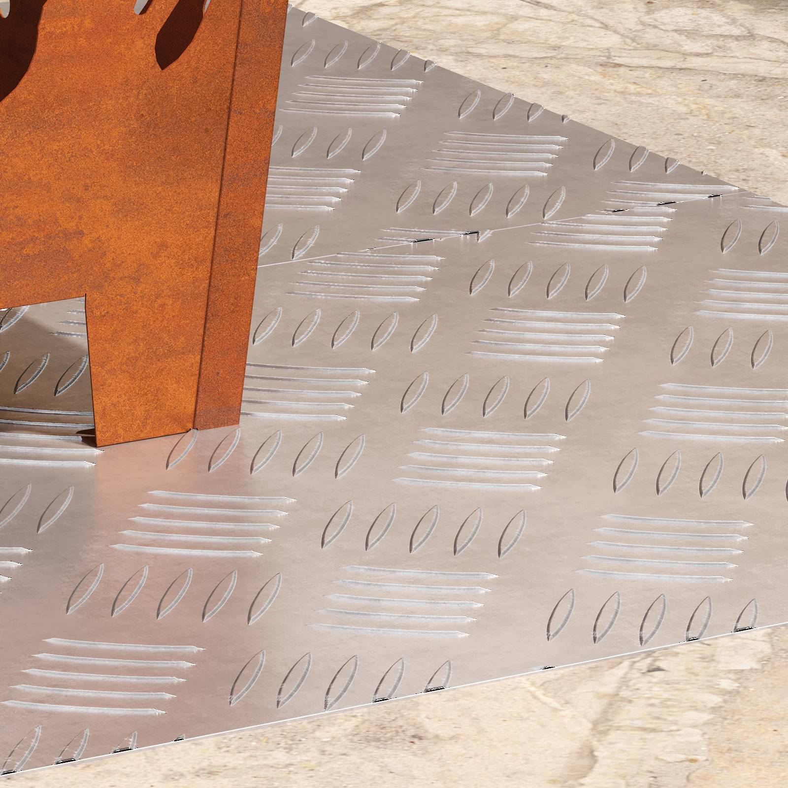 vidaXL Aluminium-Riffelbleche 2 Stk. Rutschfest 90x40 cm