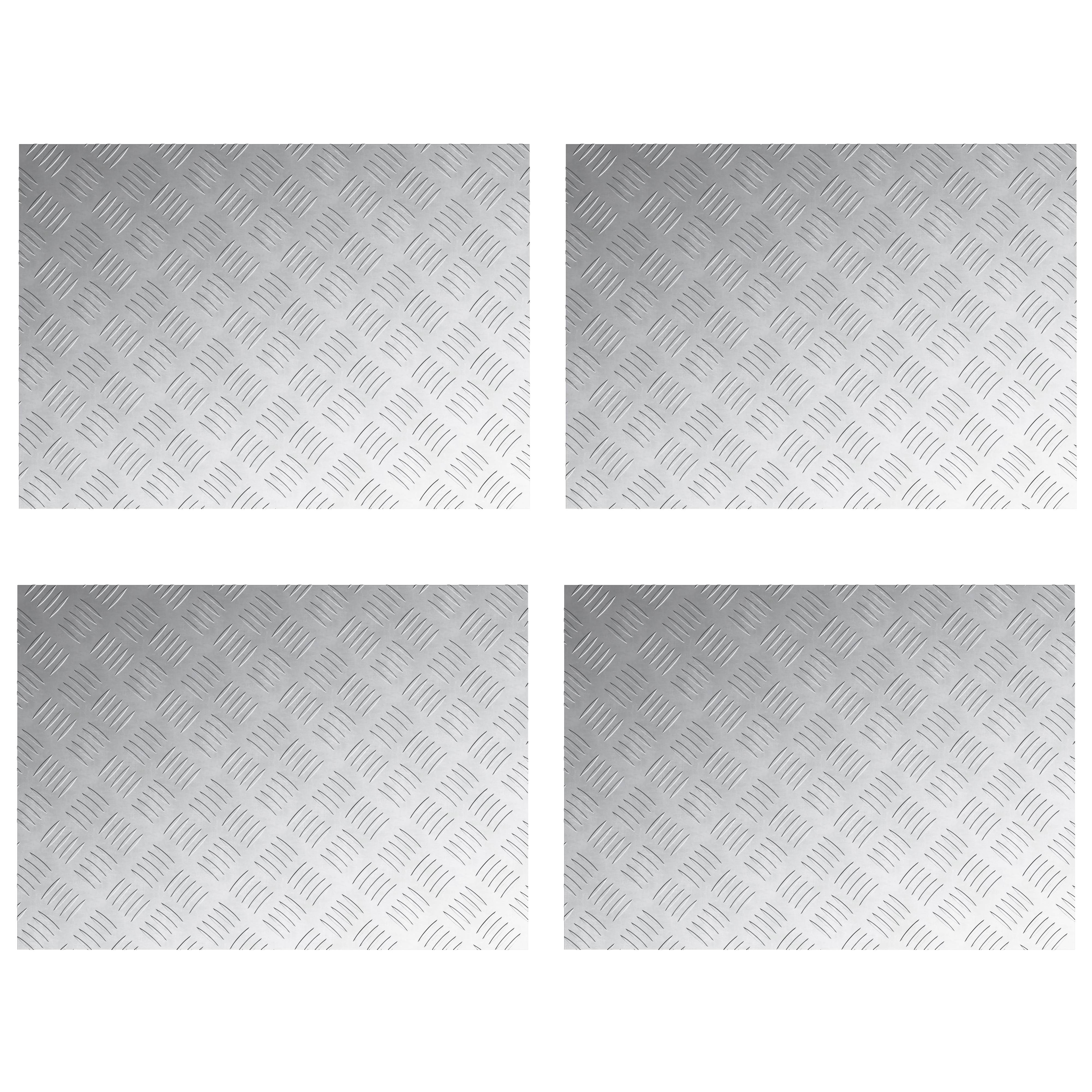 vidaXL Aluminium-Riffelbleche 4 Stk. Rutschfest 70x50 cm