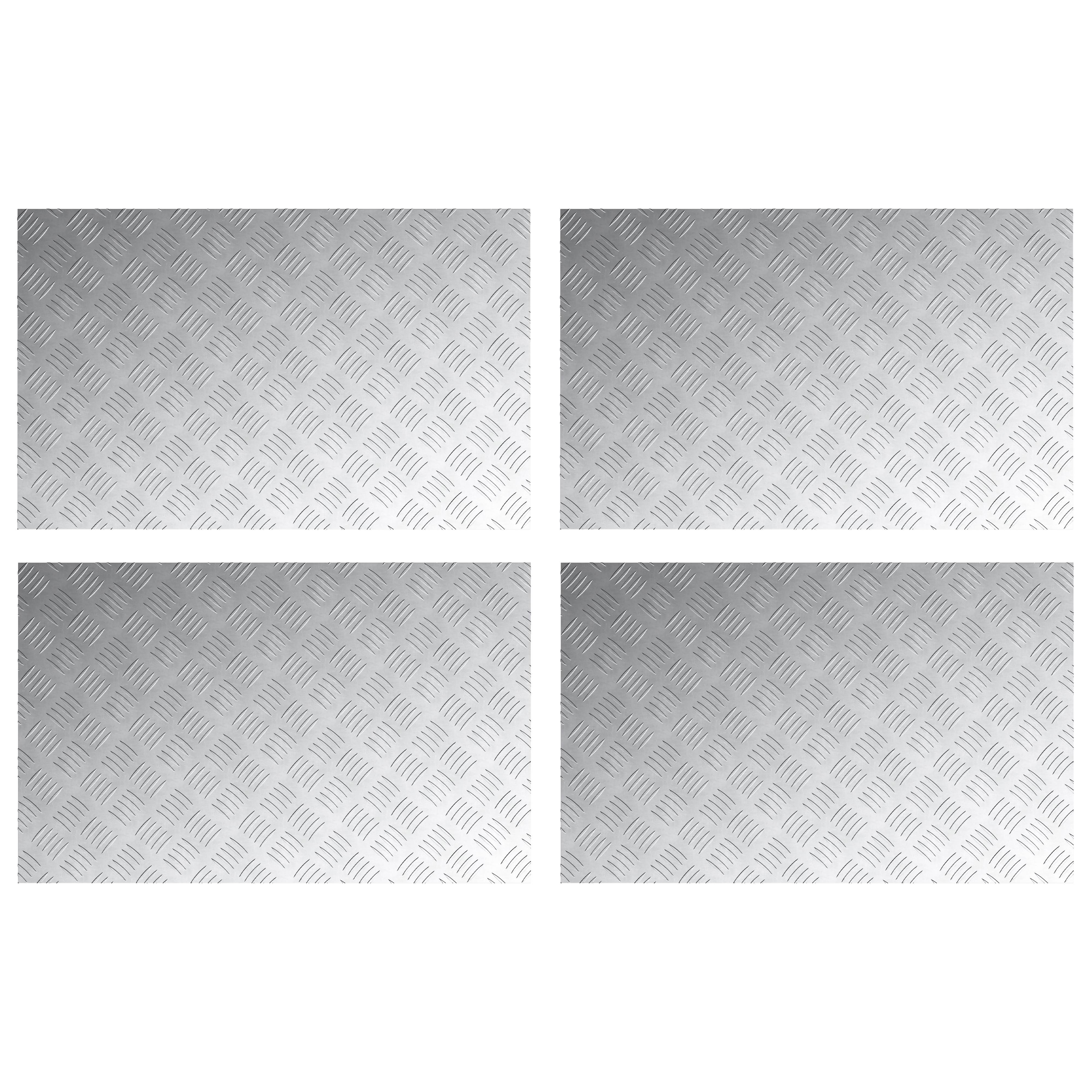 vidaXL Aluminium-Riffelbleche 4 Stk. Rutschfest 80x50 cm
