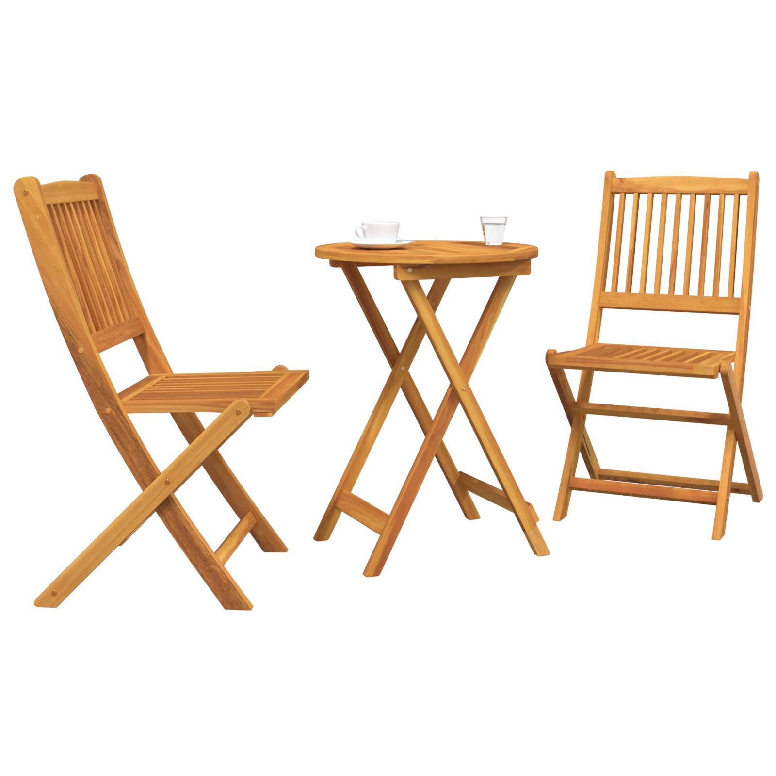 vidaXL 3-tlg. Garten-Bistro-Set Massivholz Akazie